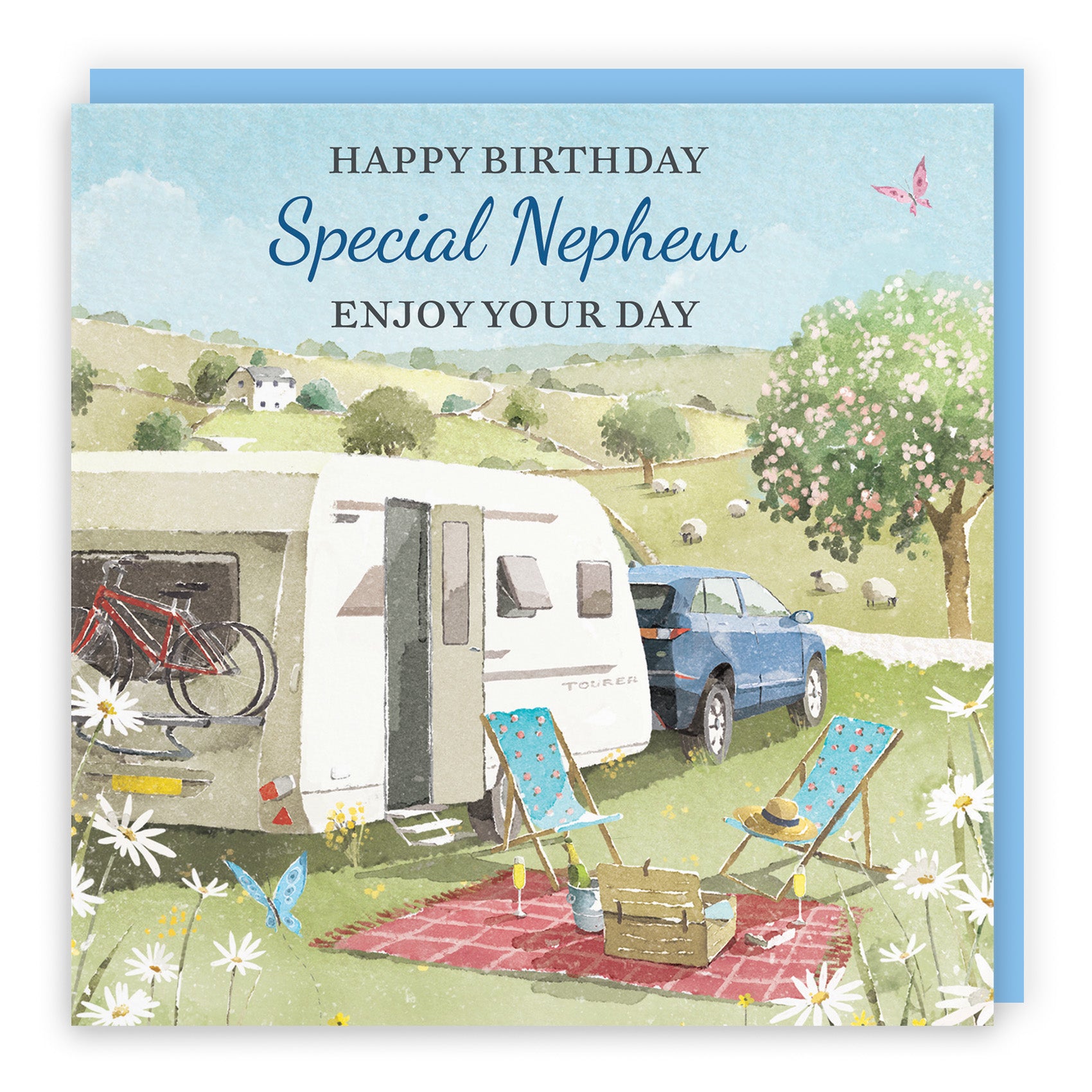 Caravan Holiday Birthday Card Milo's Gallery