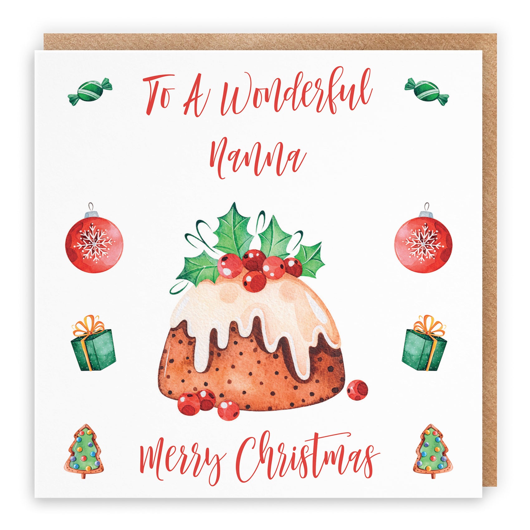 Christmas Card Christmas Pudding
