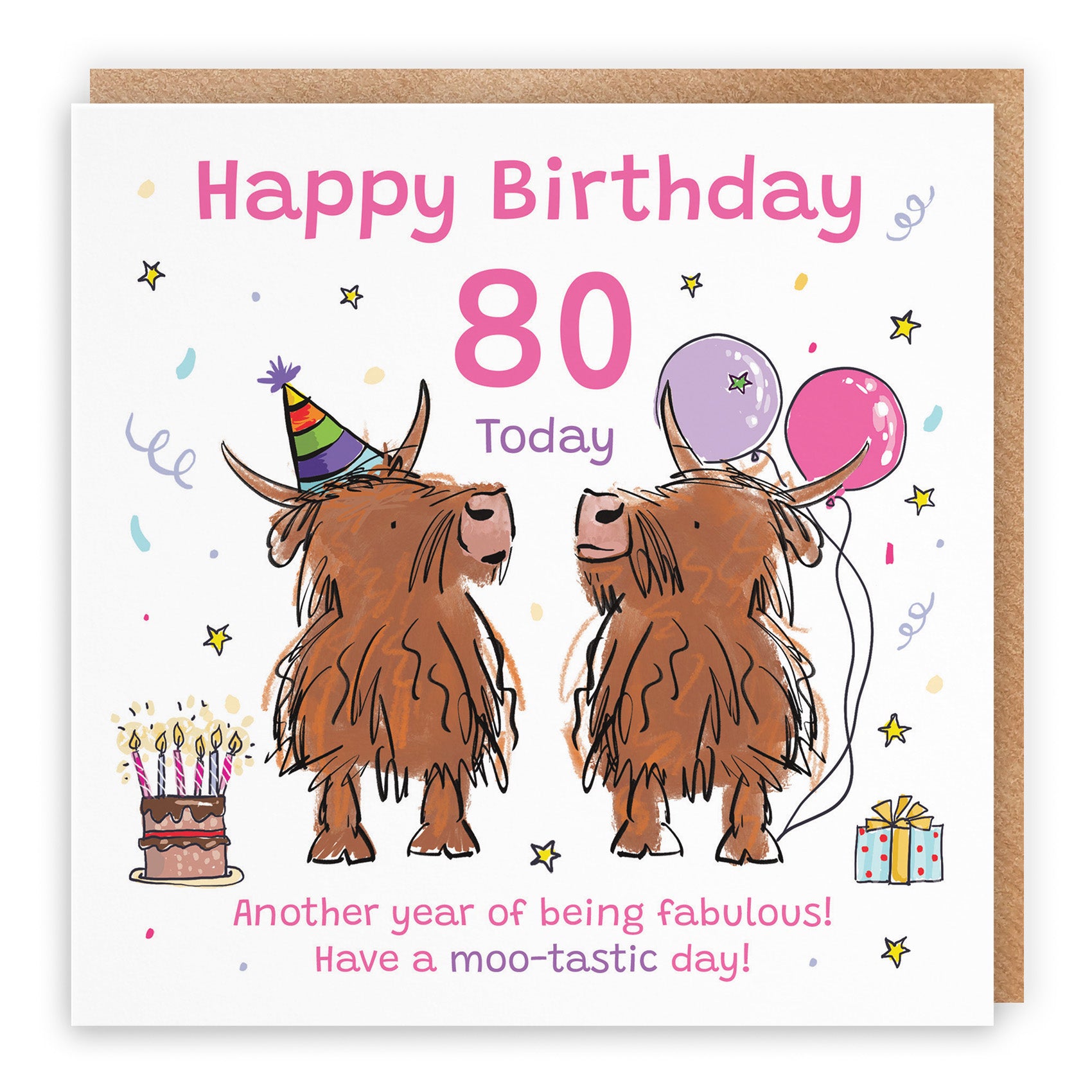 Highland Cows Birthday Card Animal Party