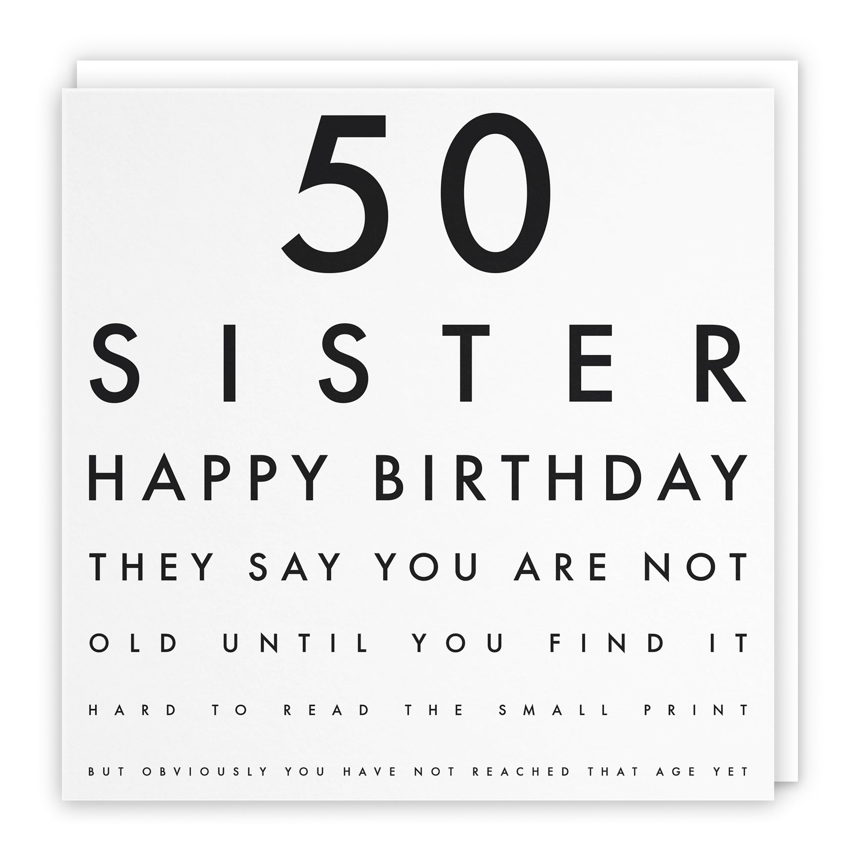Funny Eye Test Birthday Card Letters