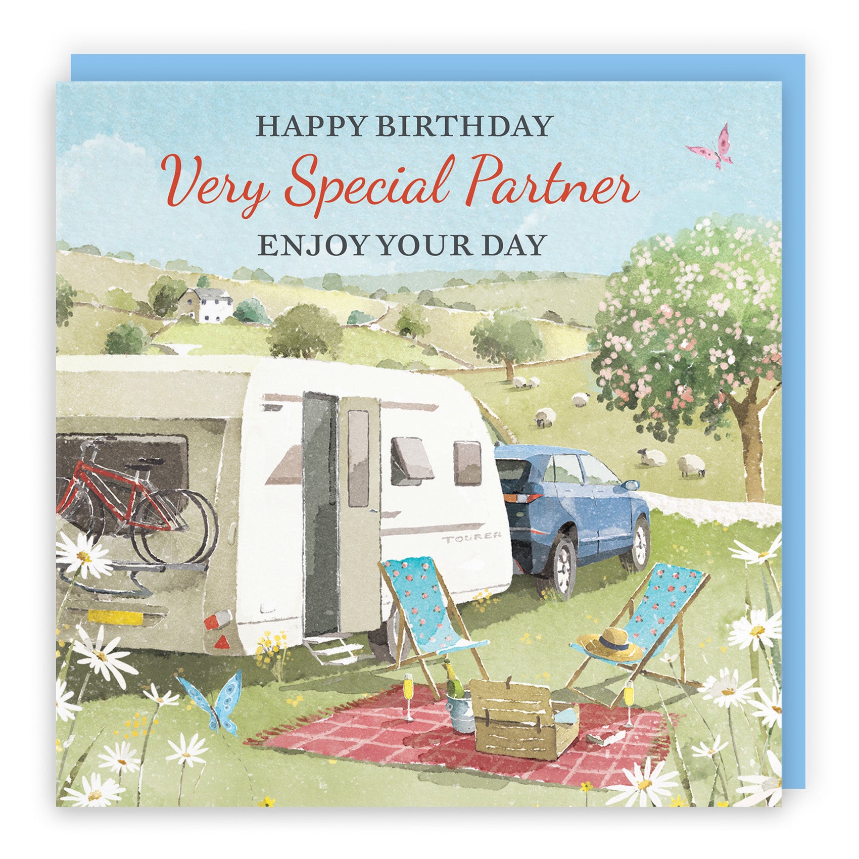 Caravan Holiday Birthday Card Milo's Gallery