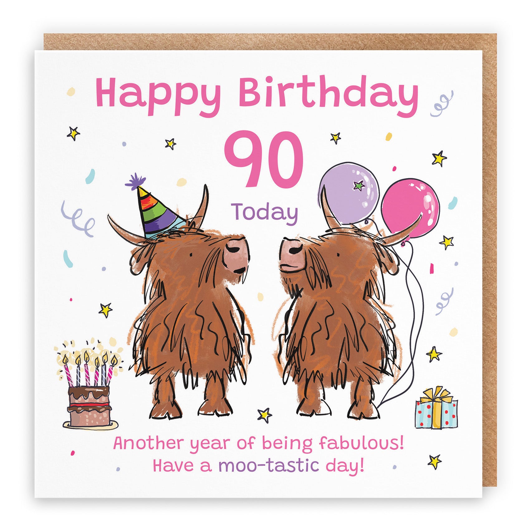 Highland Cows Birthday Card Animal Party