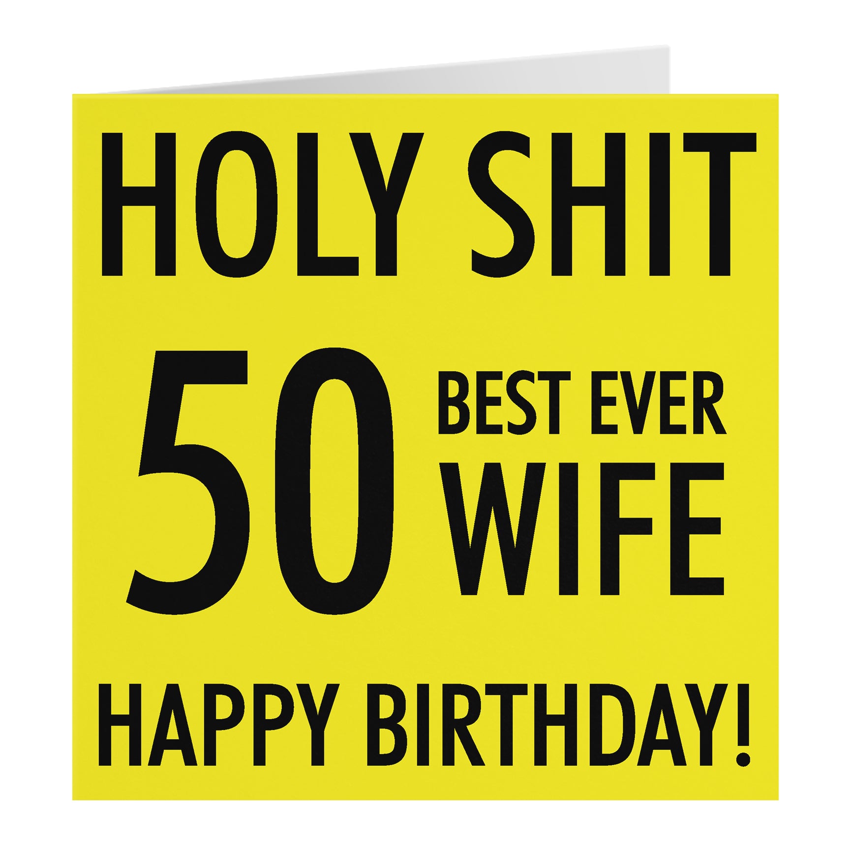 Funny Birthday Card Holy Shit