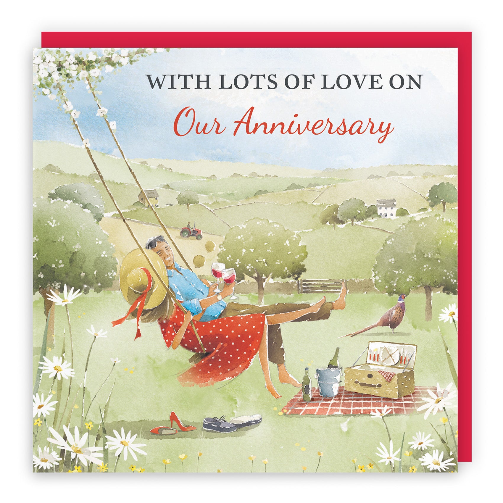 Meadow Picnic Anniversary Card Milo's Gallery