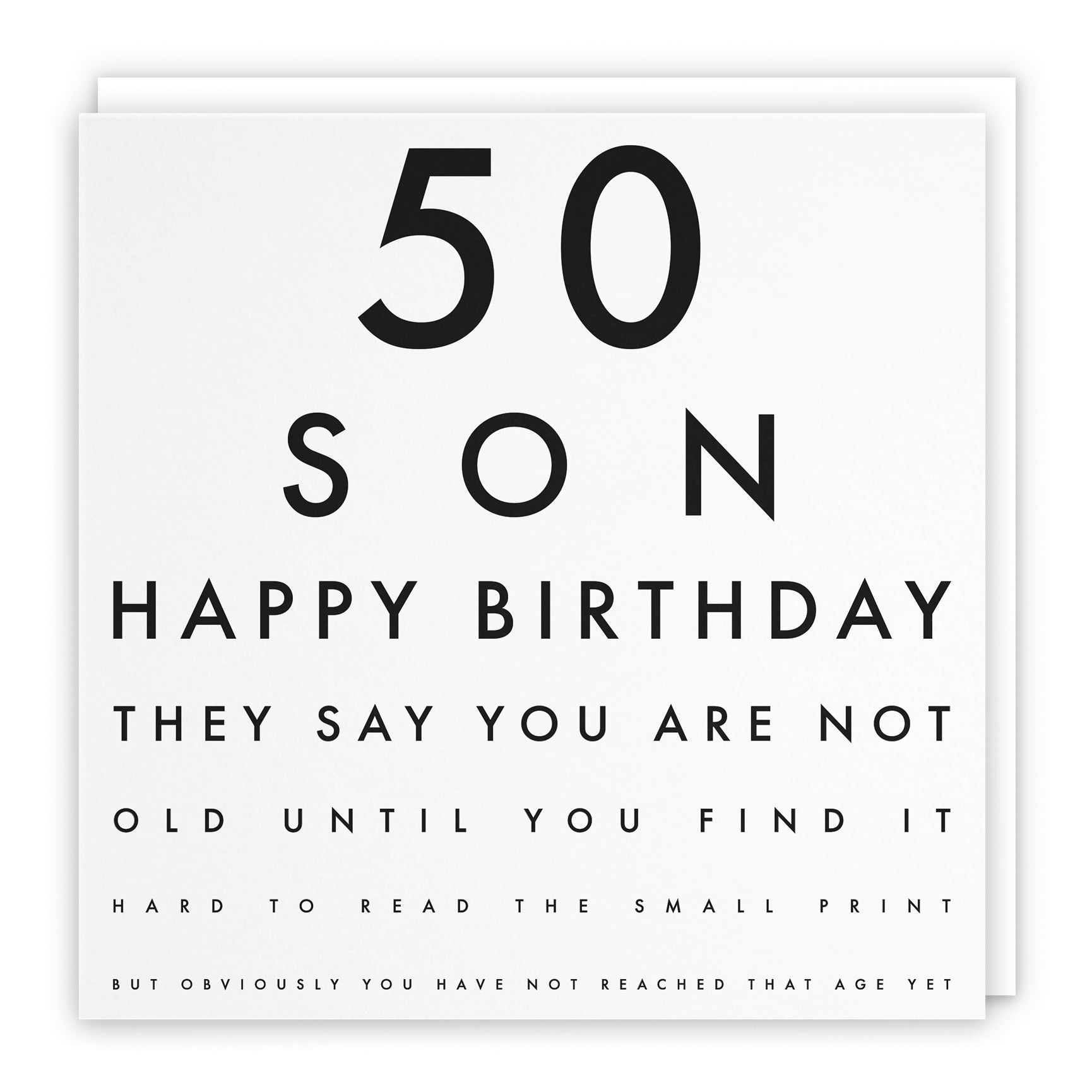 Funny Eye Test Birthday Card Letters