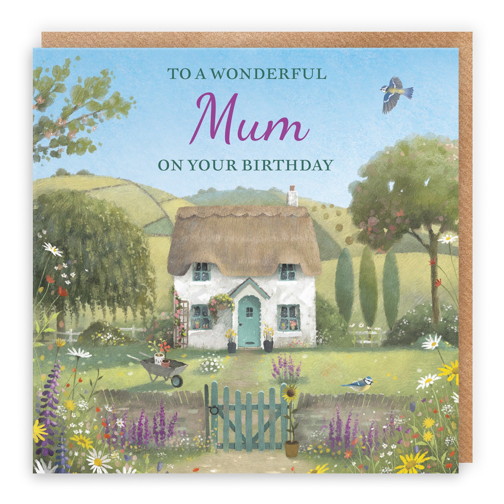 Thatched Cottage Birthday Card Milo's Gallery