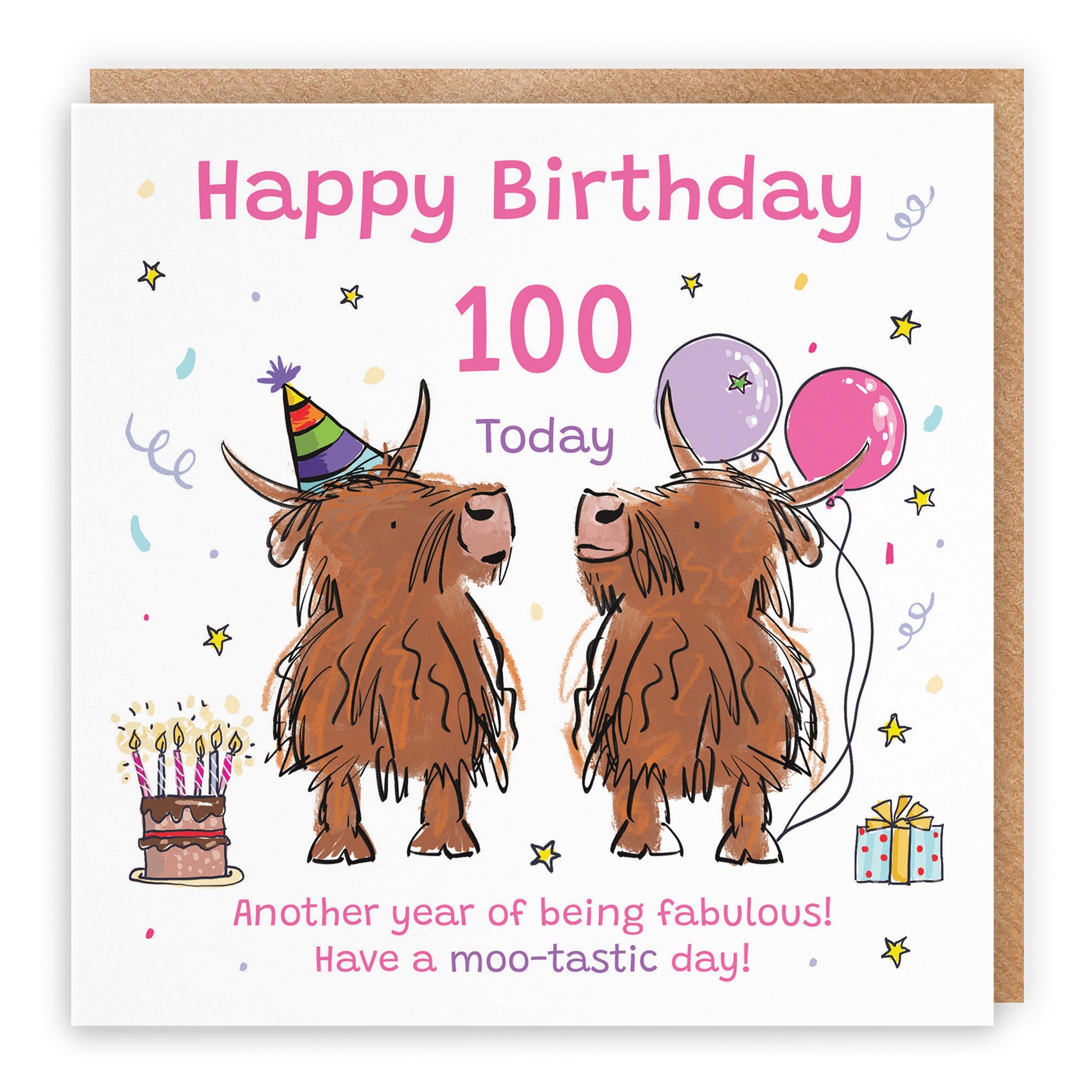 Highland Cows Birthday Card Animal Party