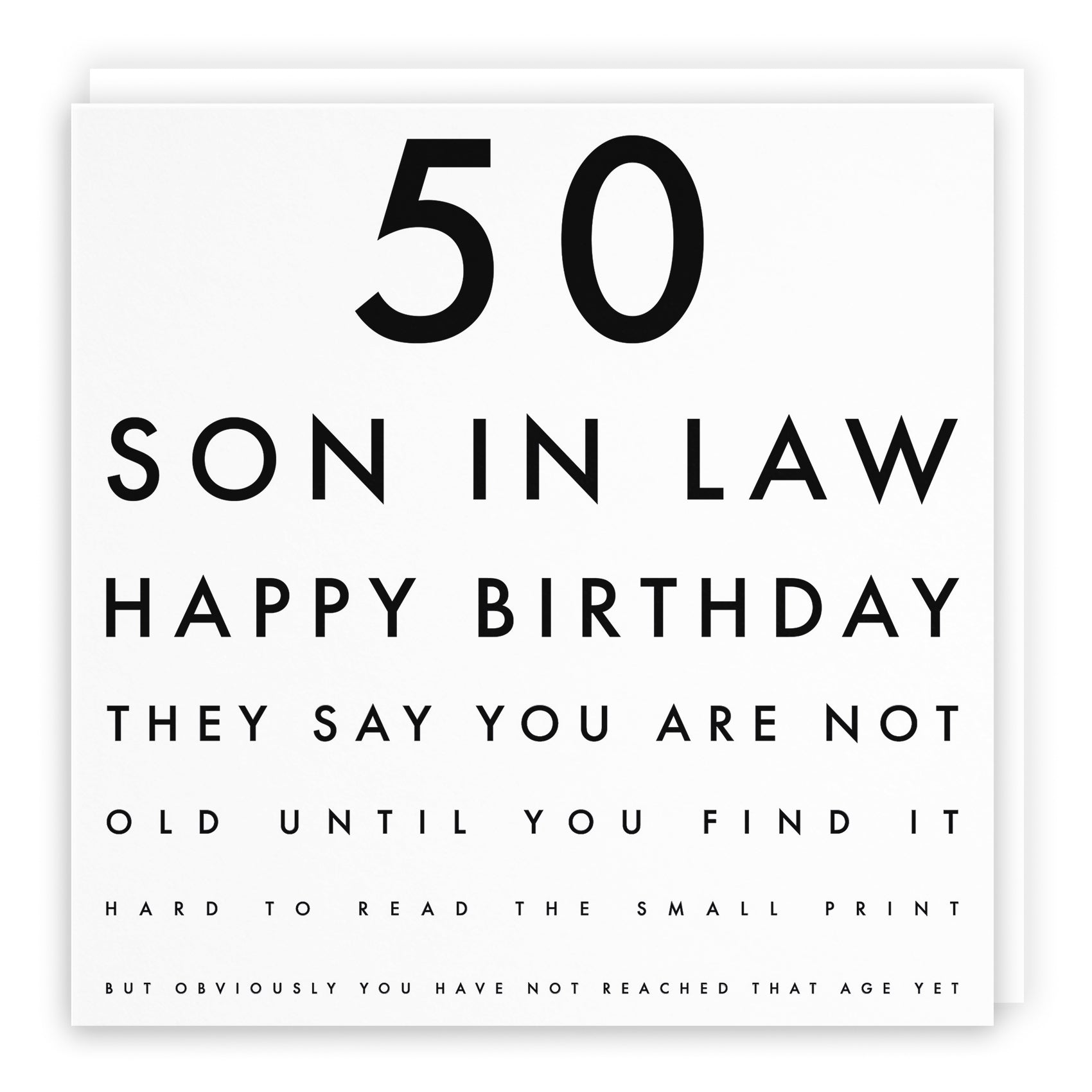 Funny Eye Test Birthday Card Letters