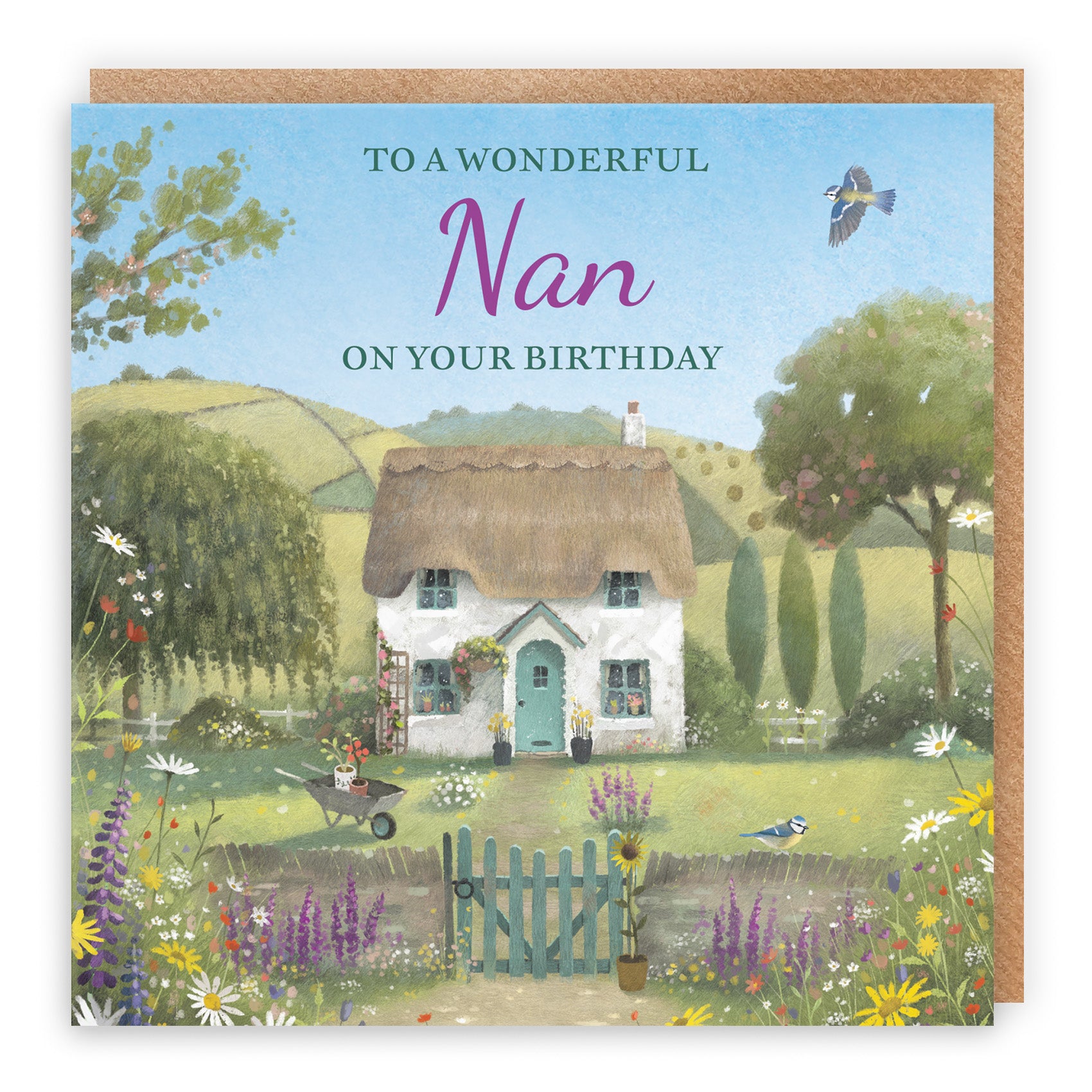 Thatched Cottage Birthday Card Milo's Gallery