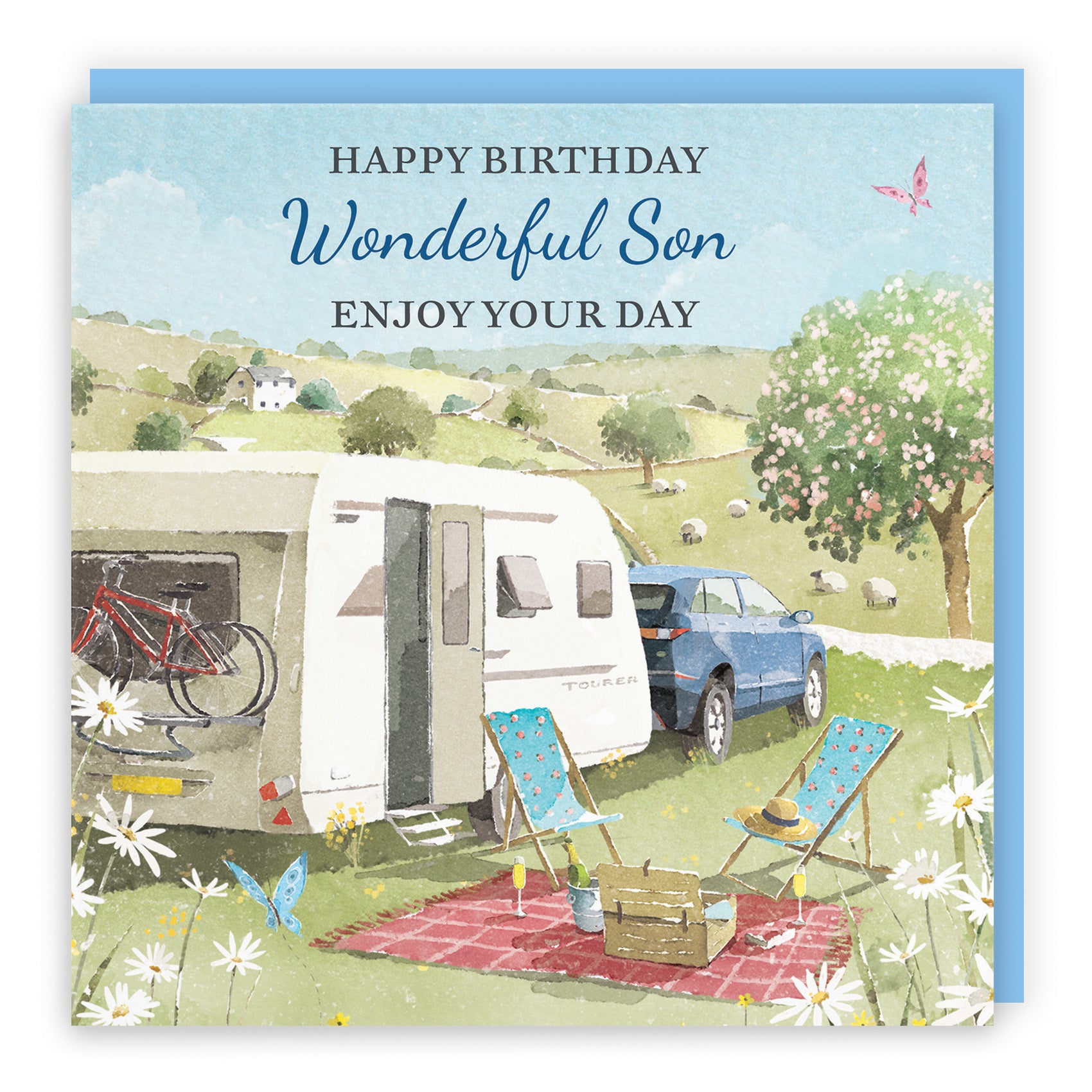 Caravan Holiday Birthday Card Milo's Gallery