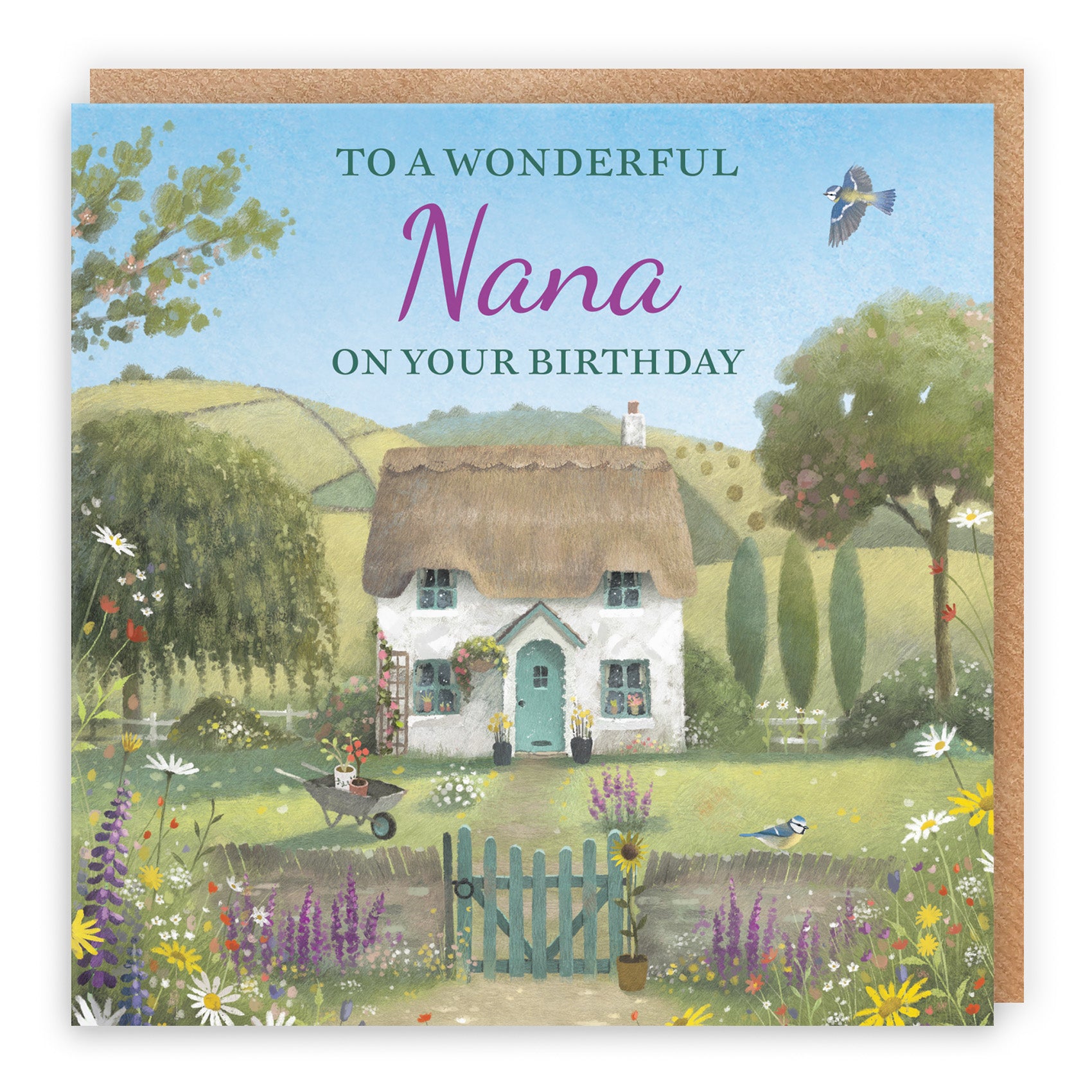 Thatched Cottage Birthday Card Milo's Gallery