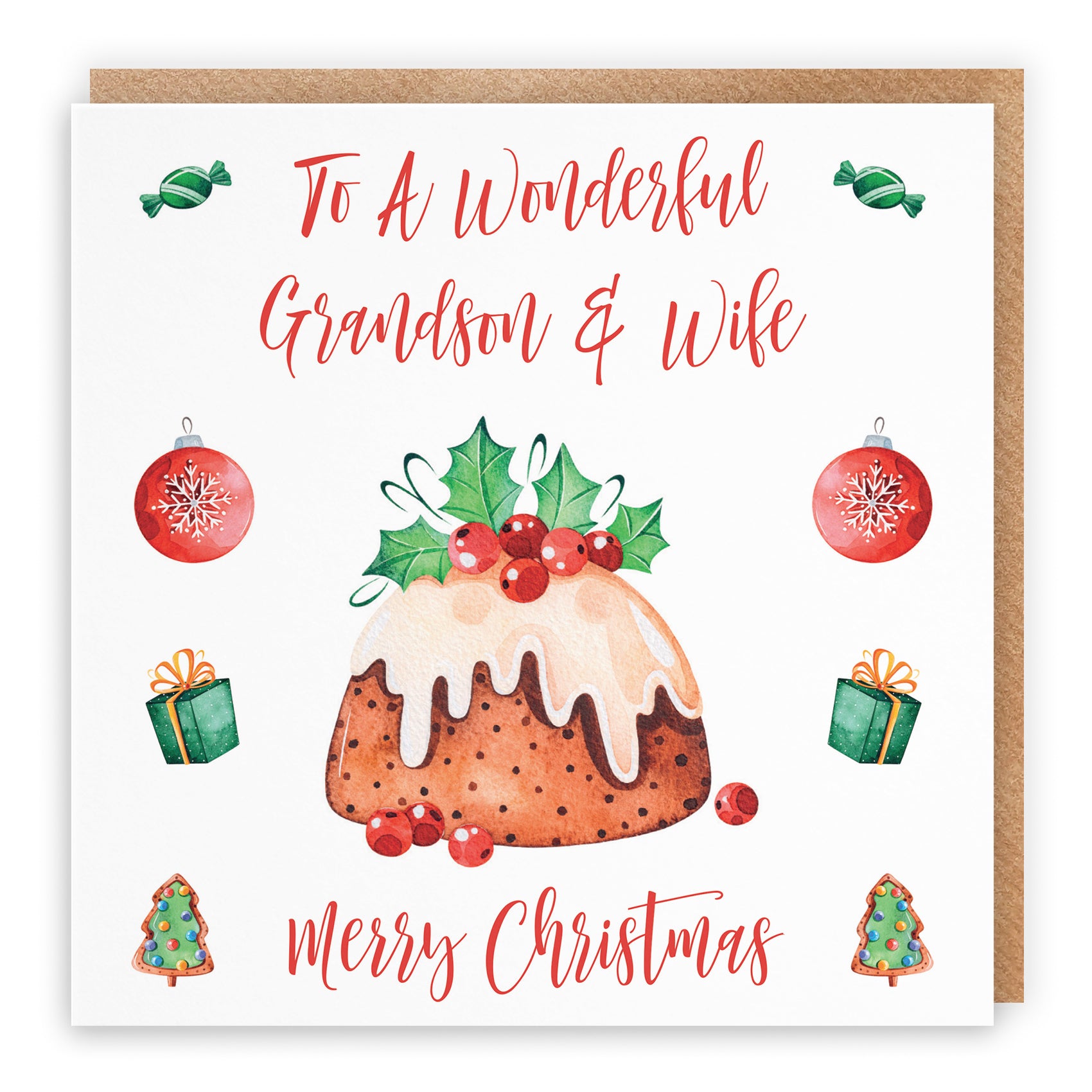 Christmas Card Christmas Pudding