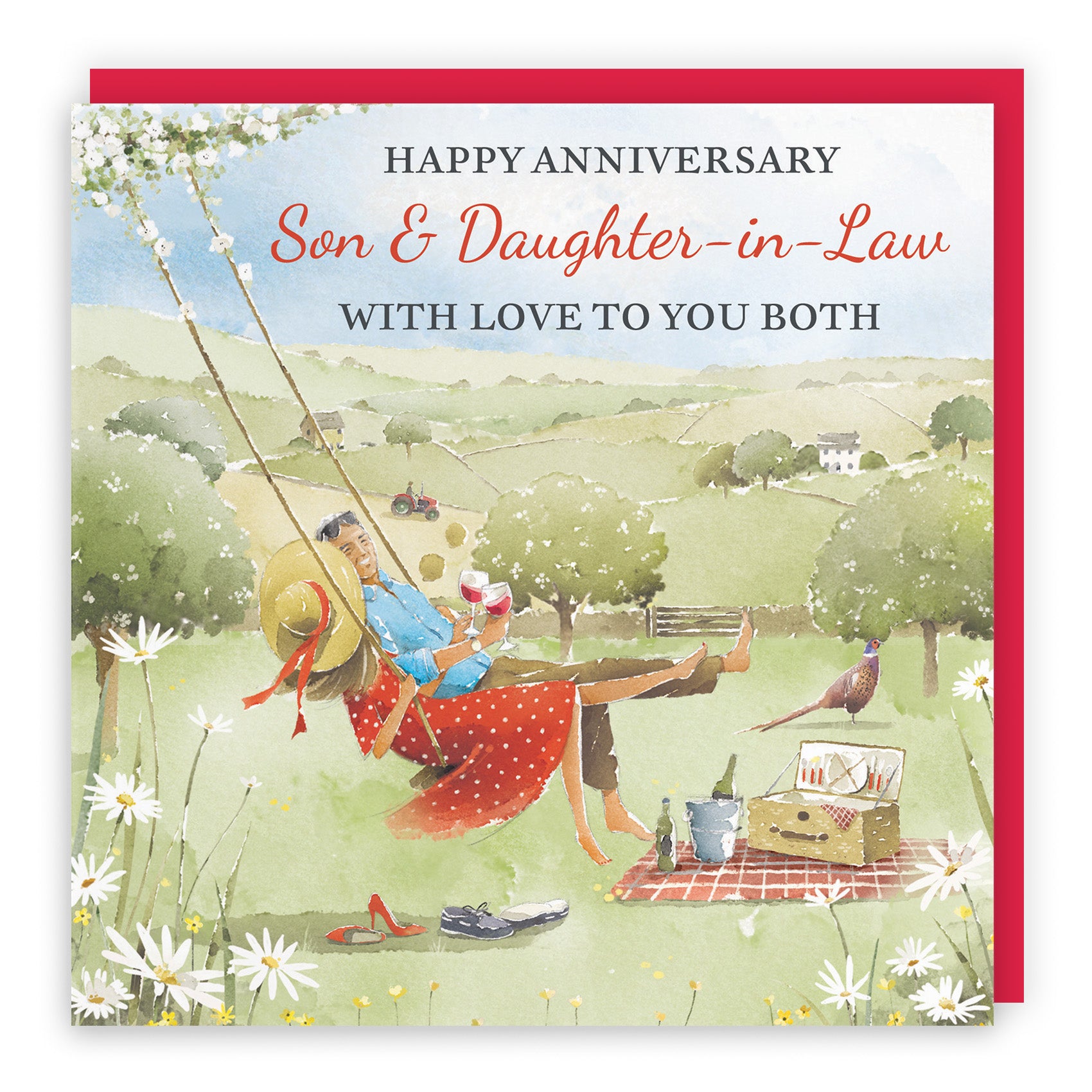 Meadow Picnic Anniversary Card Milo's Gallery