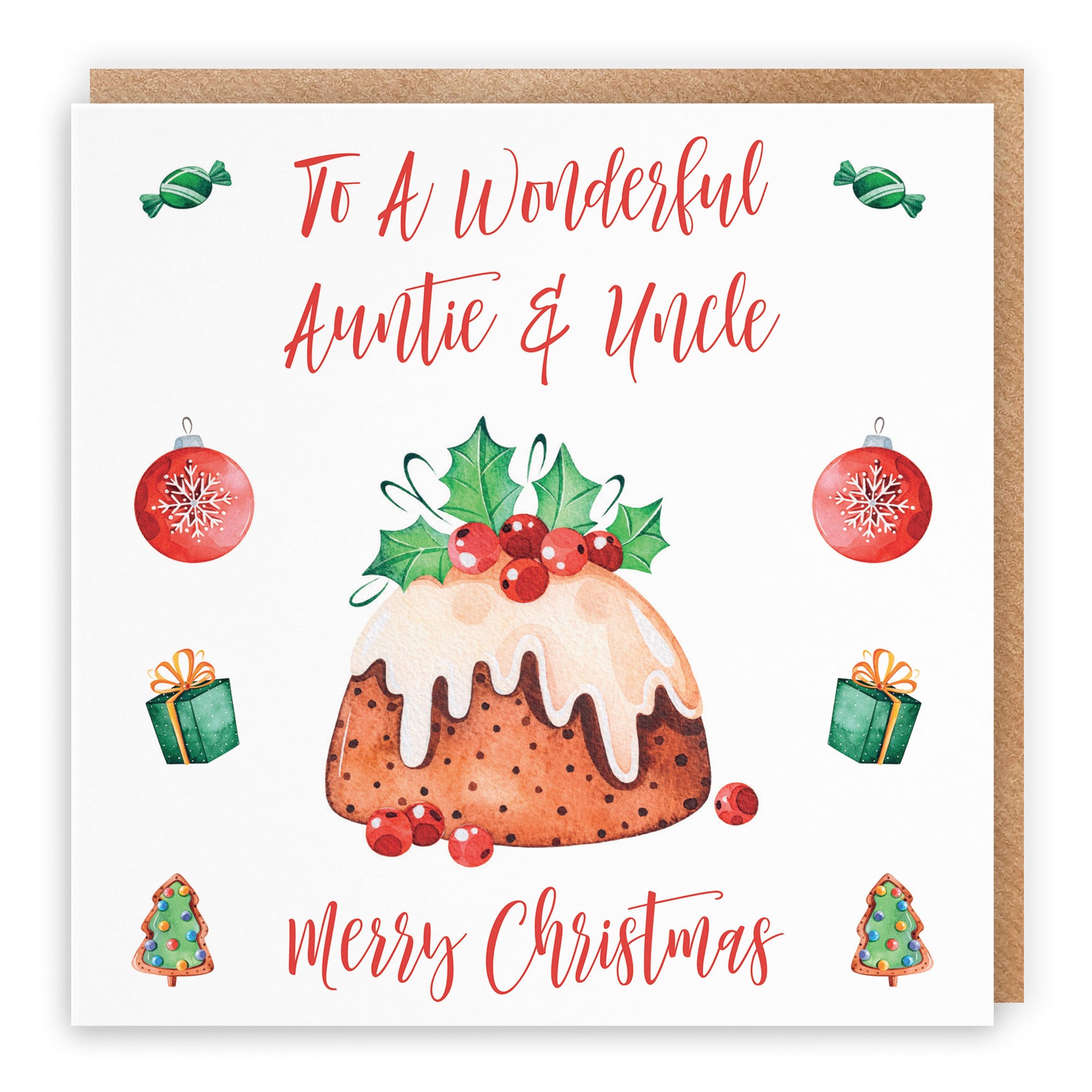 Christmas Card Christmas Pudding