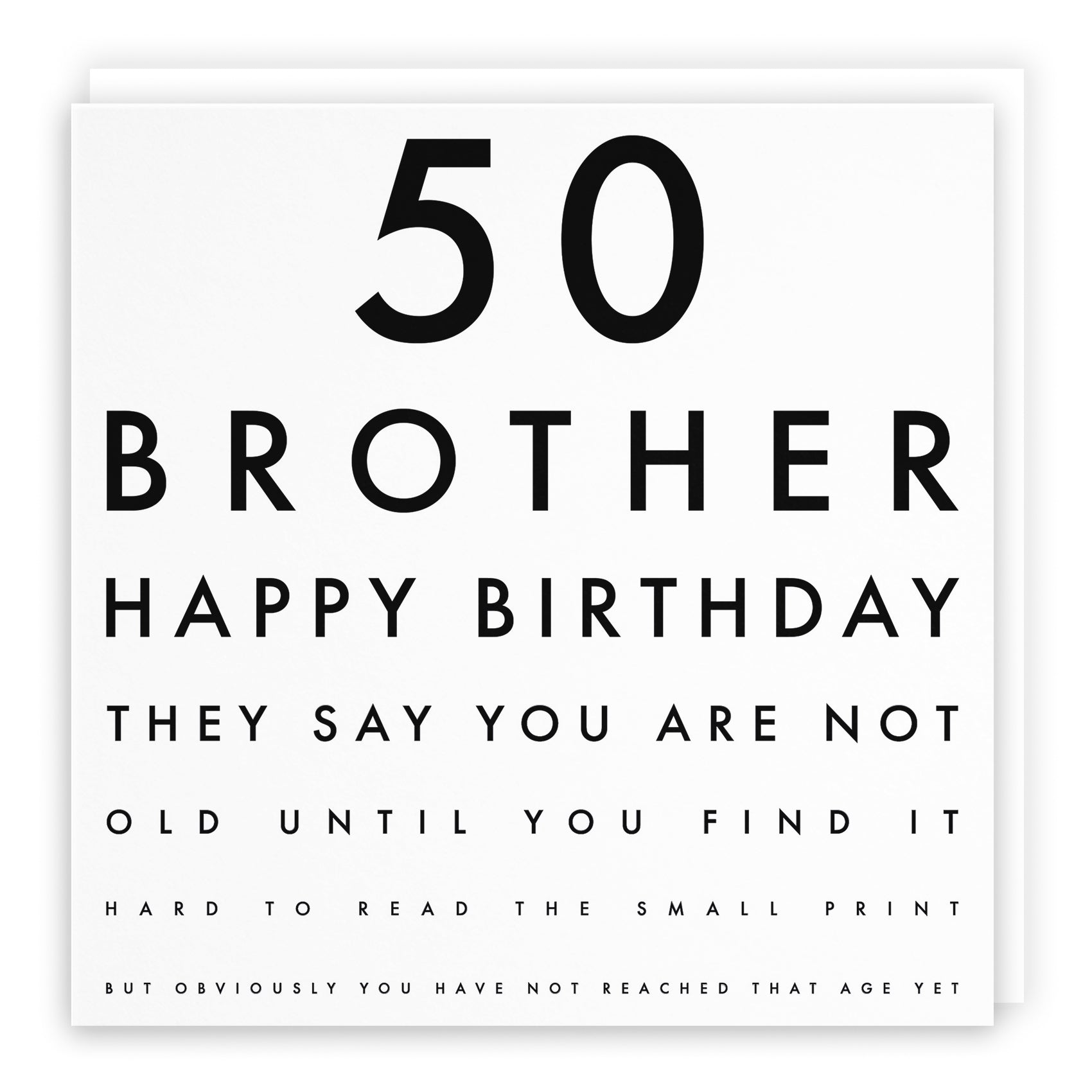 Funny Eye Test Birthday Card Letters