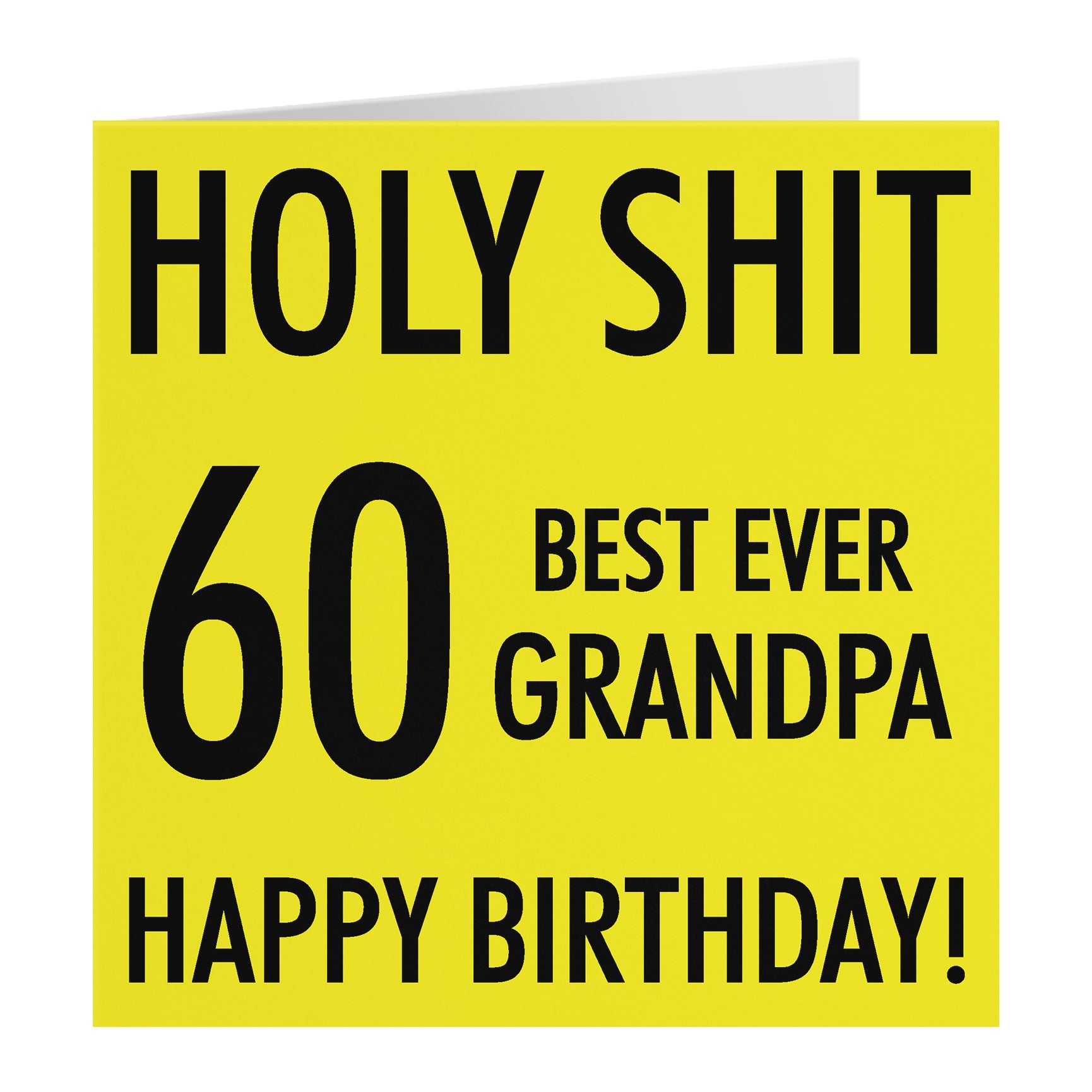 Funny Birthday Card Holy Shit