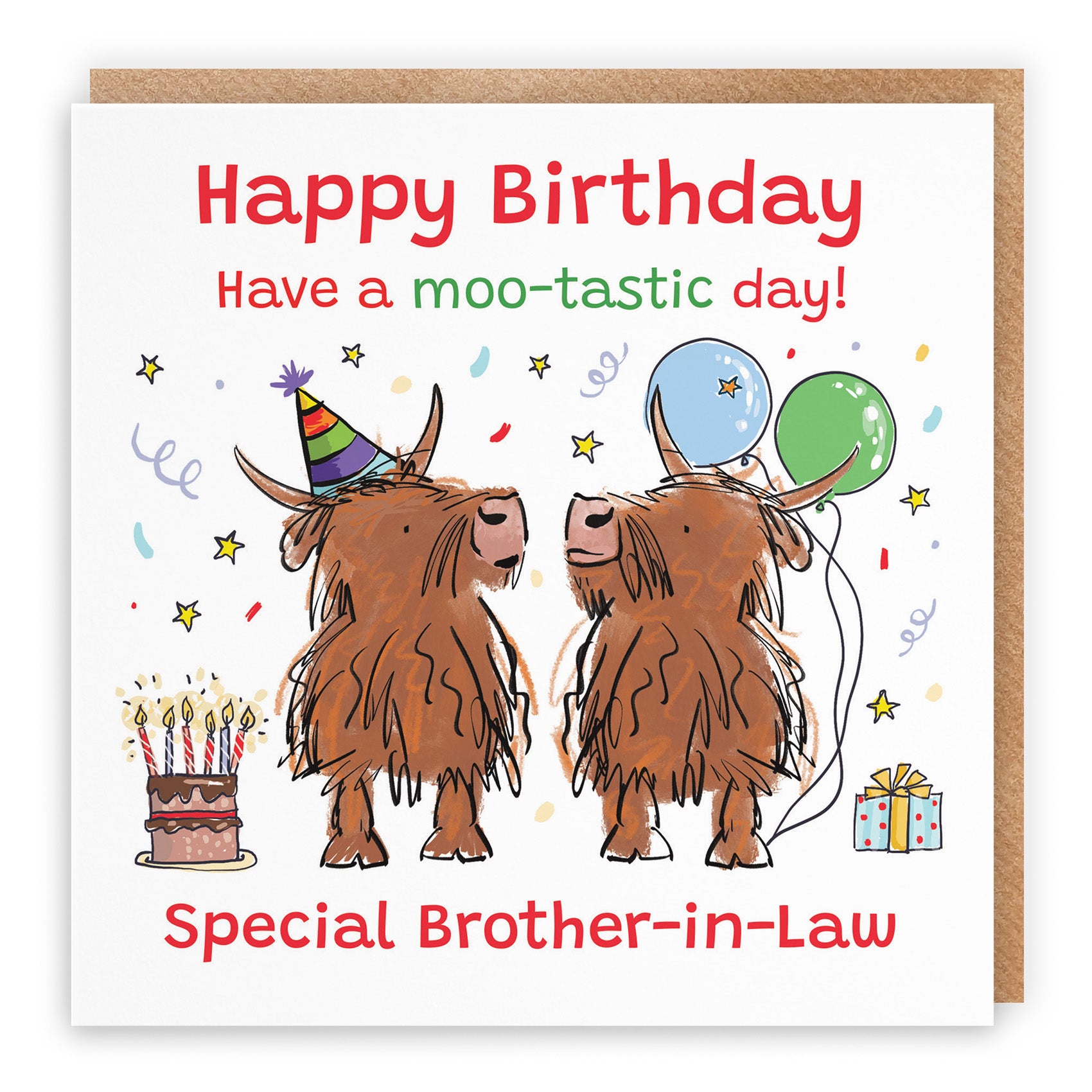 Highland Cows Birthday Card Animal Party