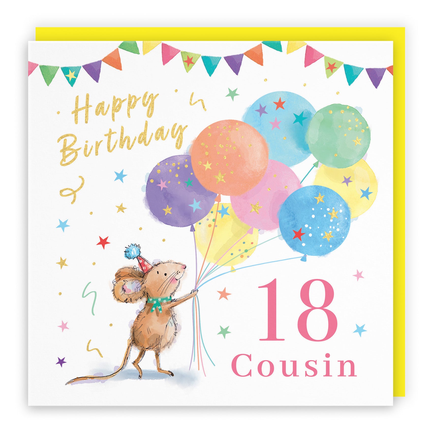 Colourful Balloons Birthday Card Little Whiskers