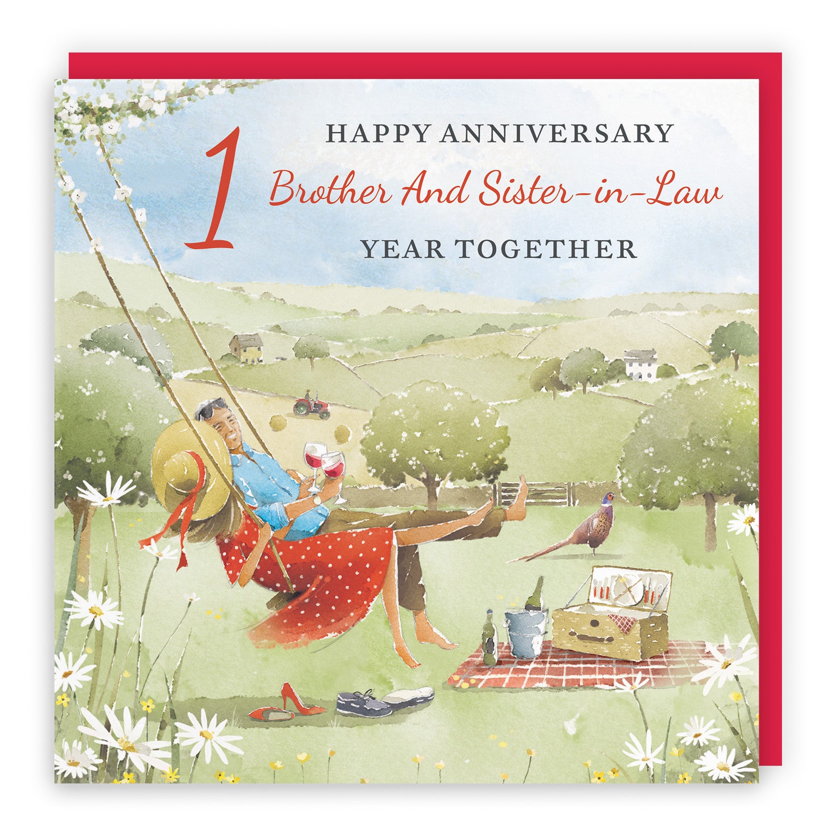 Meadow Picnic Anniversary Card Milo's Gallery