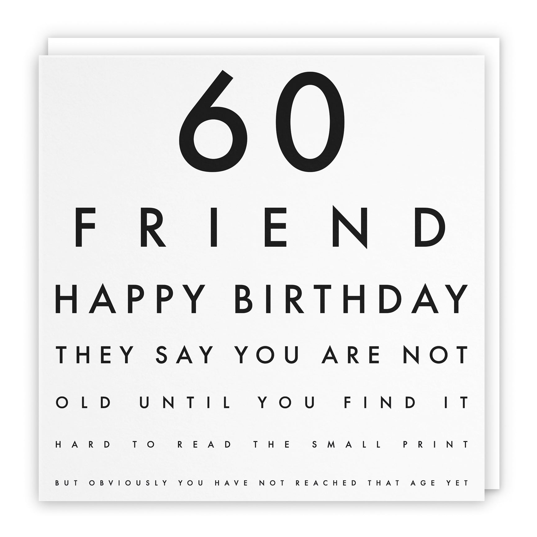 Funny Eye Test Birthday Card Letters