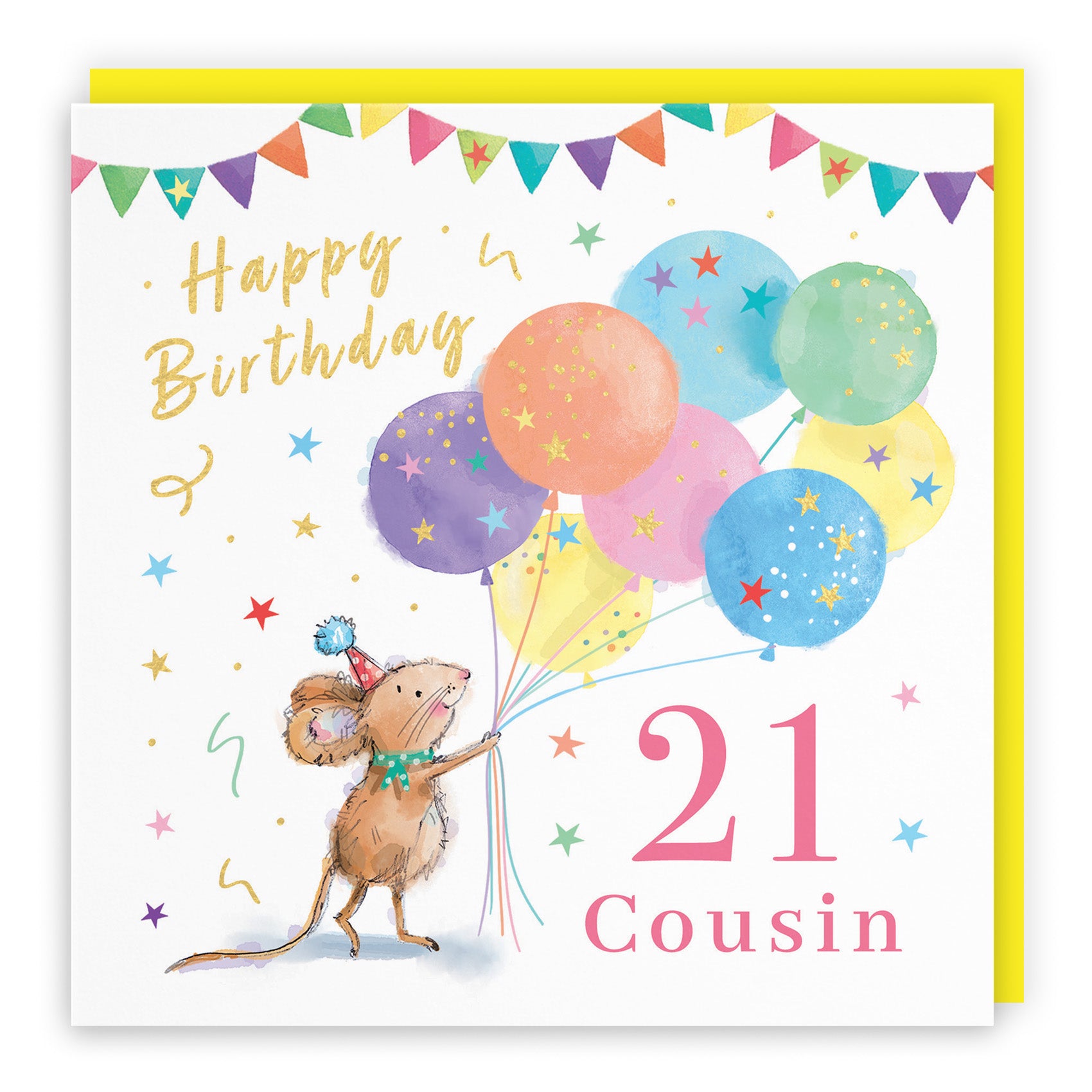 Colourful Balloons Birthday Card Little Whiskers