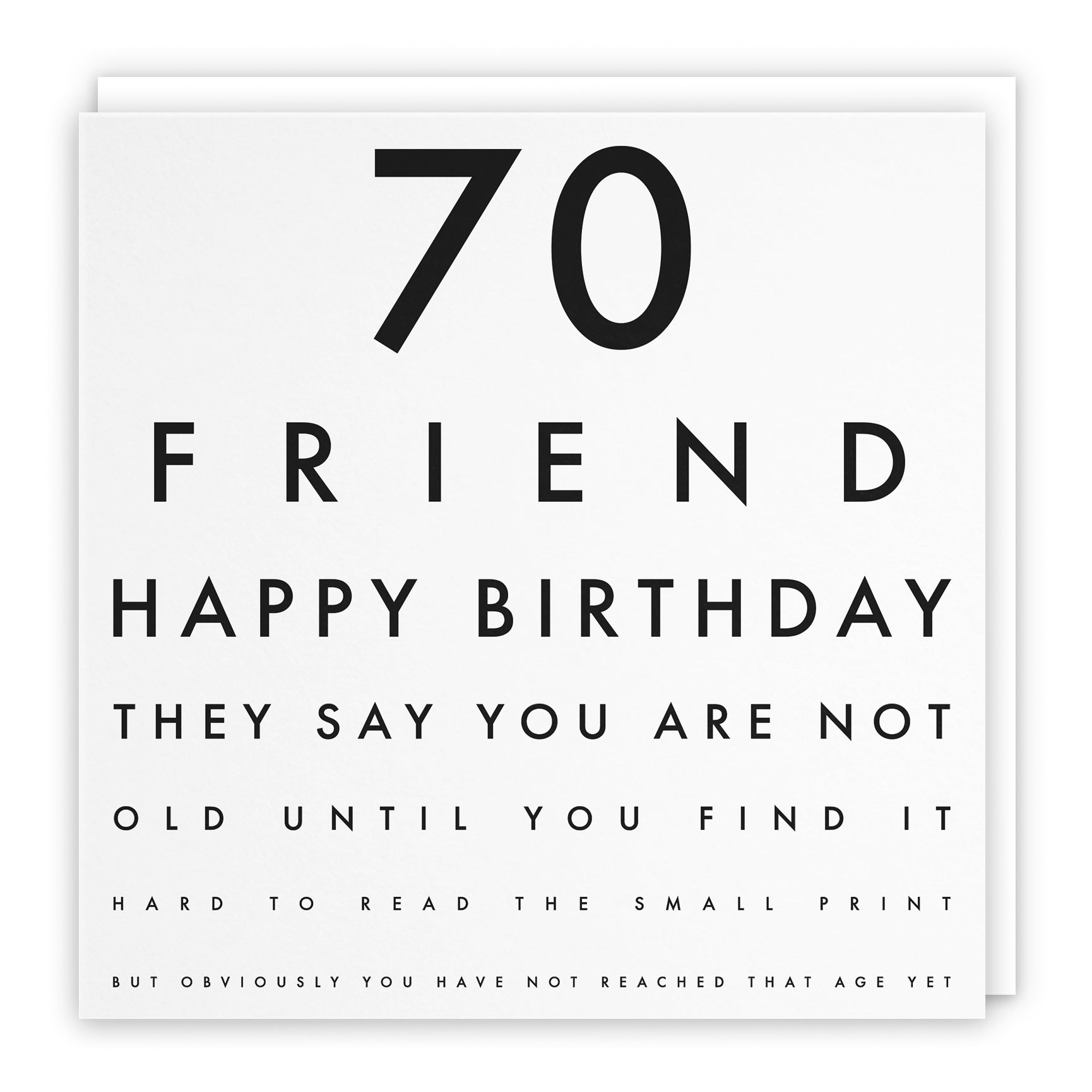 Funny Eye Test Birthday Card Letters