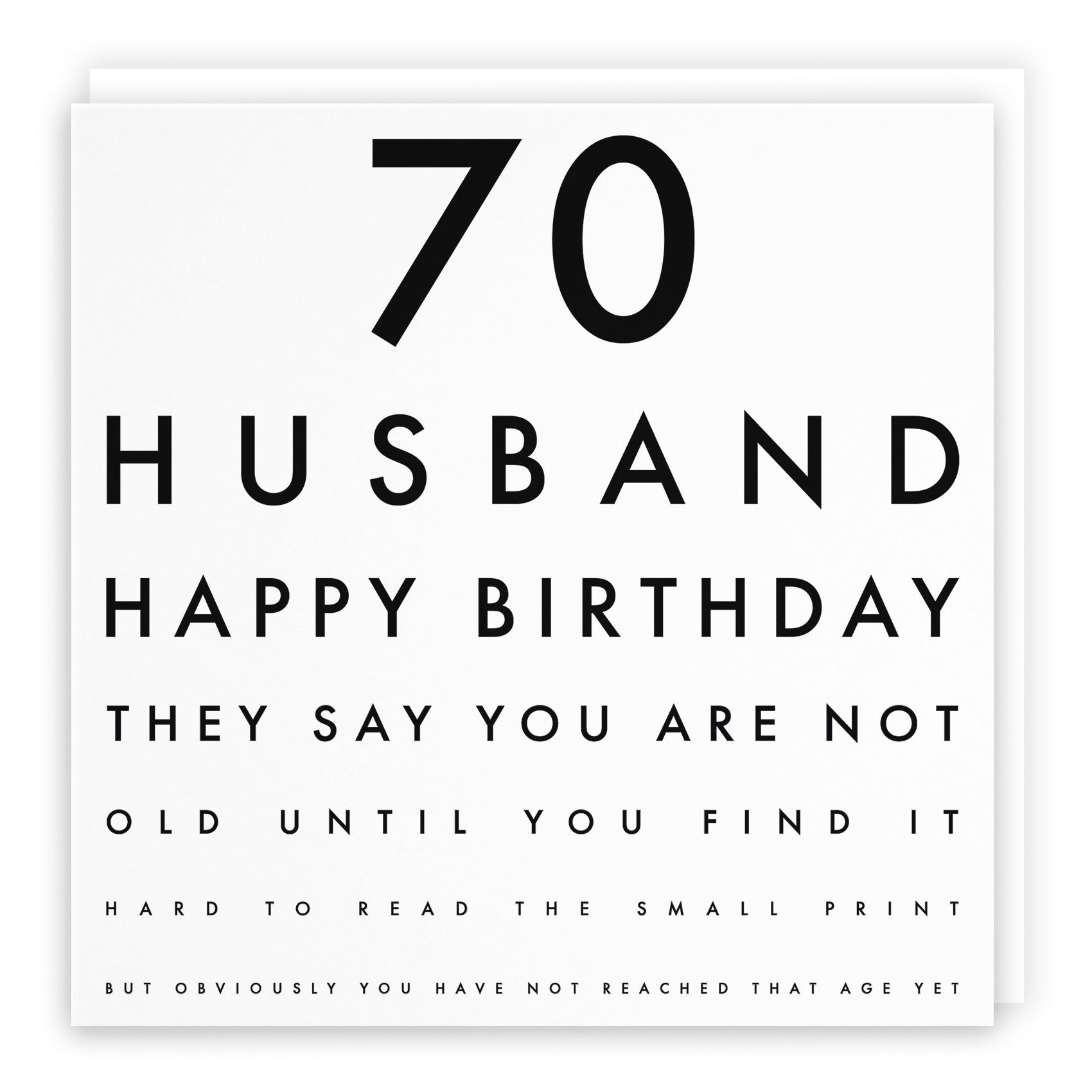 Funny Eye Test Birthday Card Letters