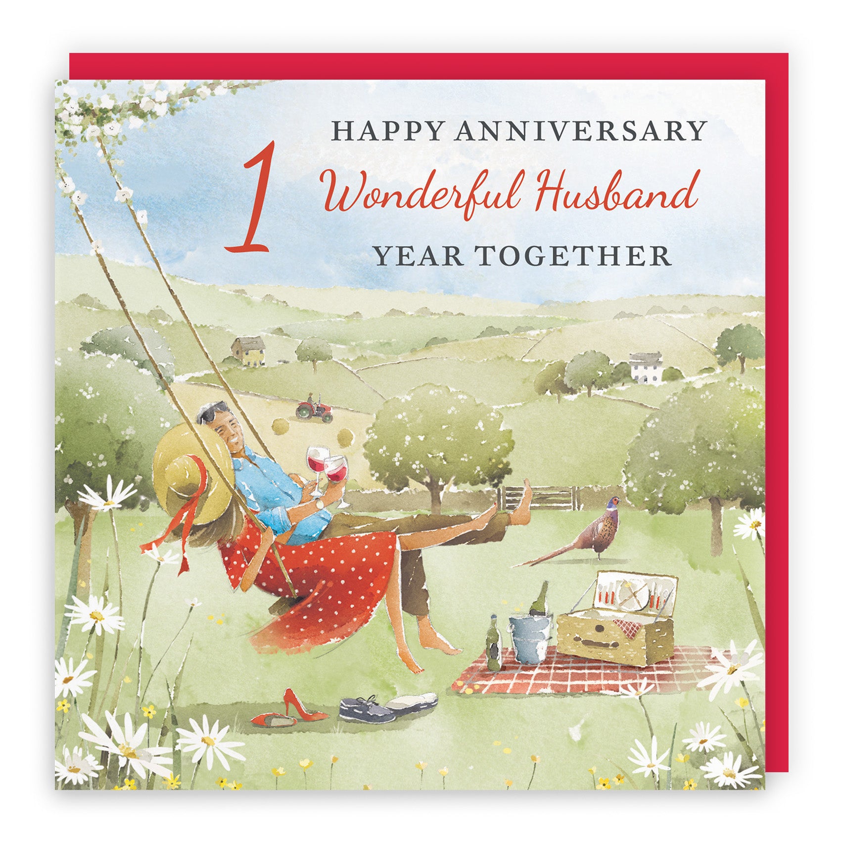 Meadow Picnic Anniversary Card Milo's Gallery