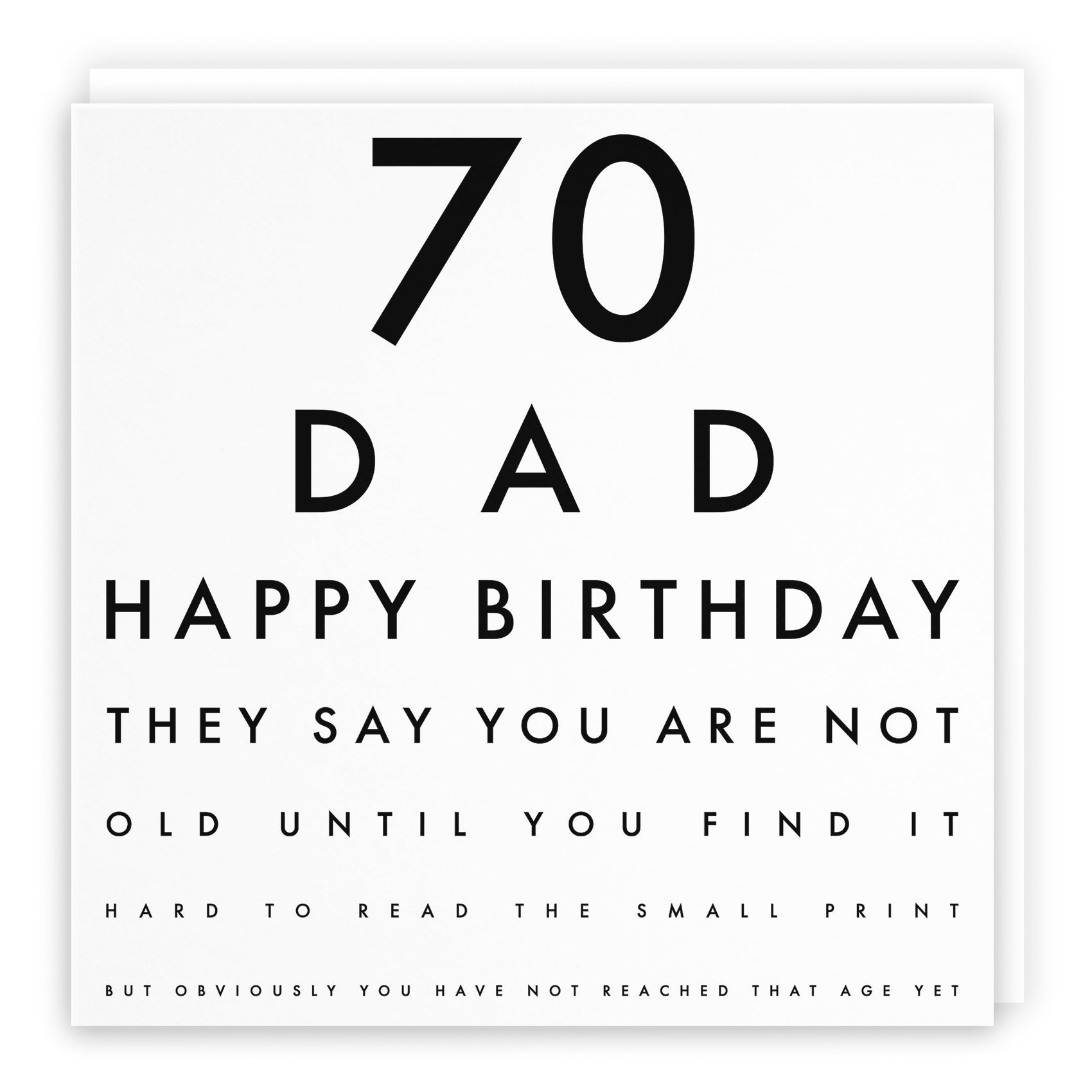 Funny Eye Test Birthday Card Letters