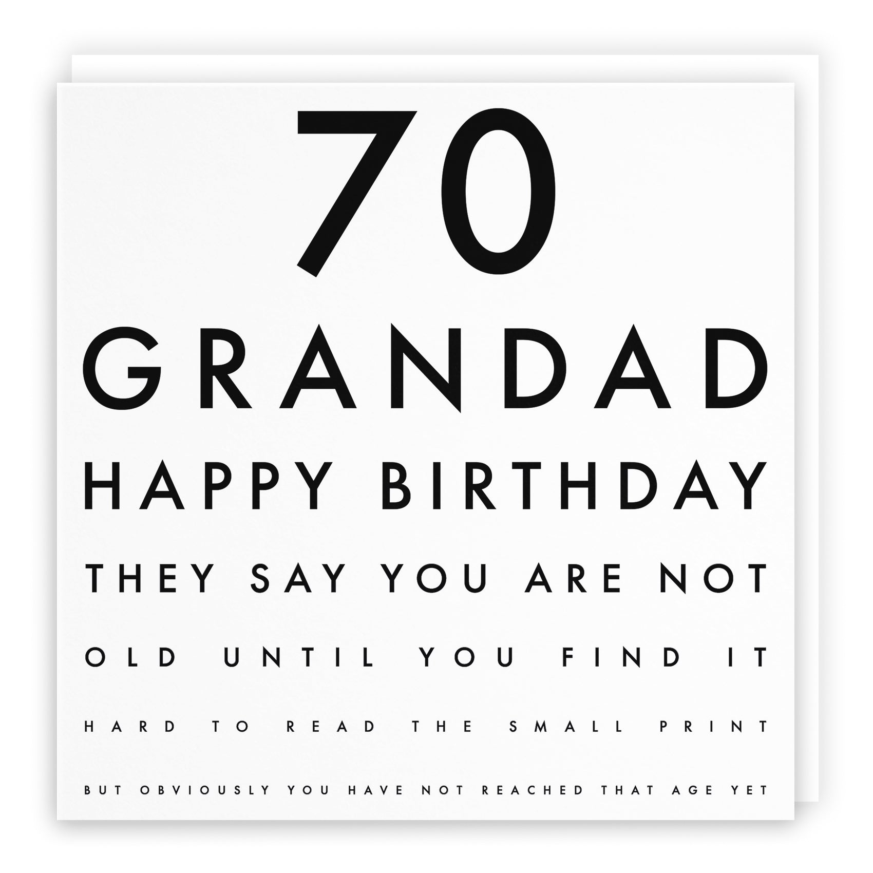 Funny Eye Test Birthday Card Letters