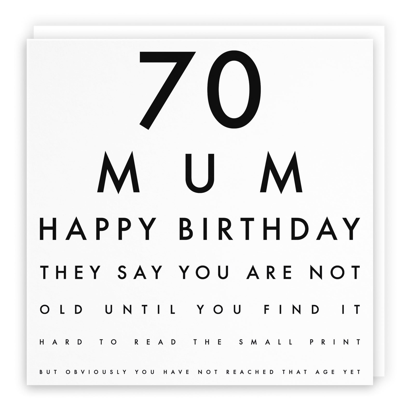 Funny Eye Test Birthday Card Letters