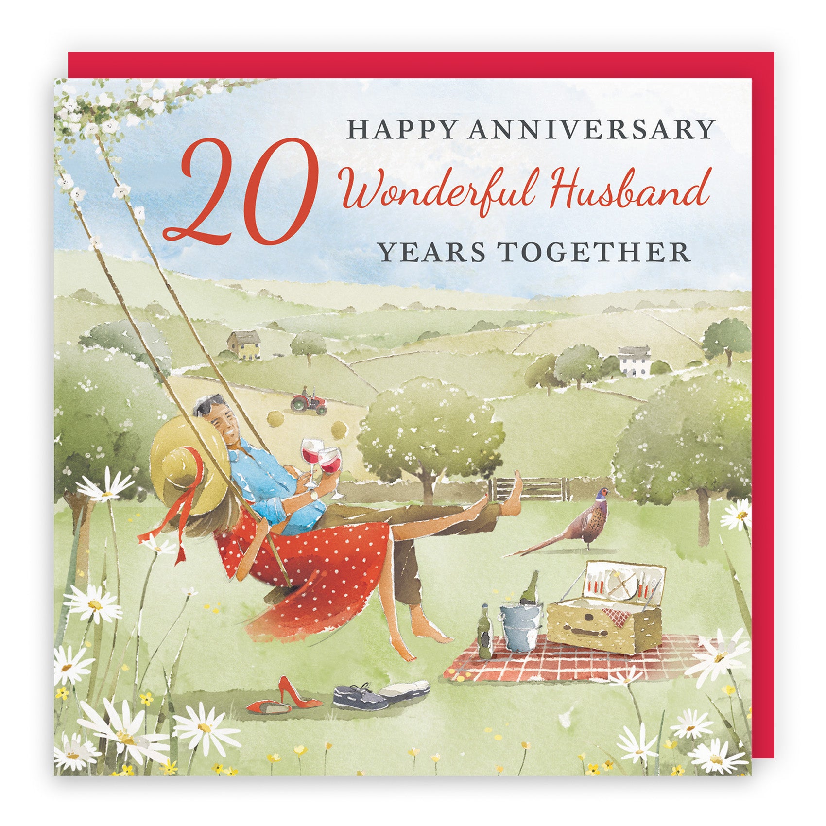 Meadow Picnic Anniversary Card Milo's Gallery