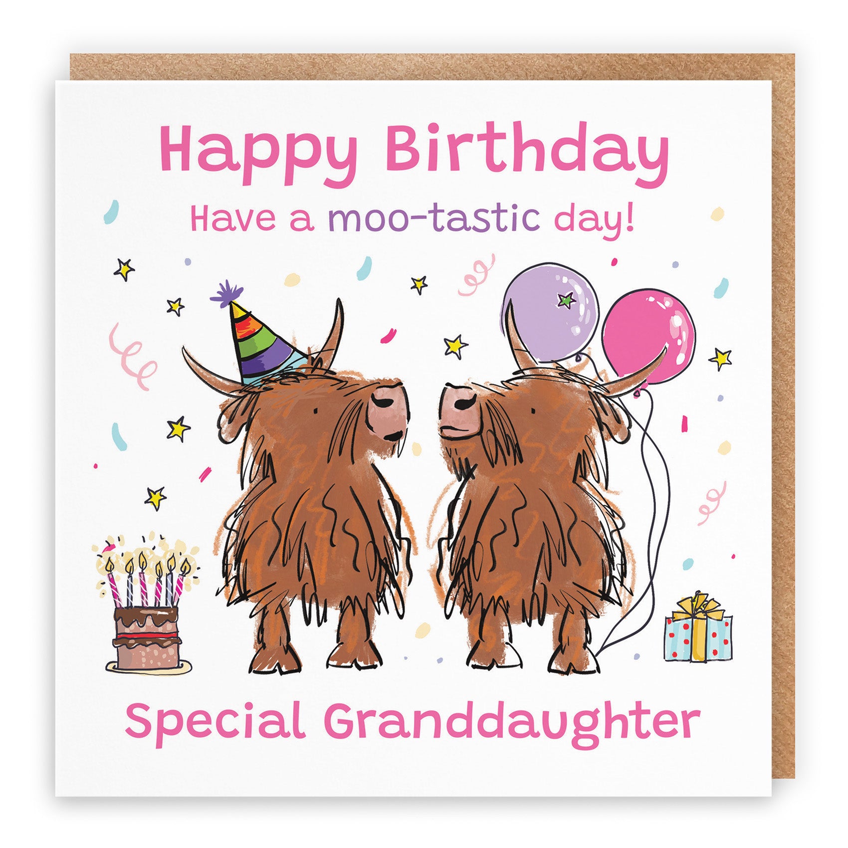 Highland Cows Birthday Card Animal Party