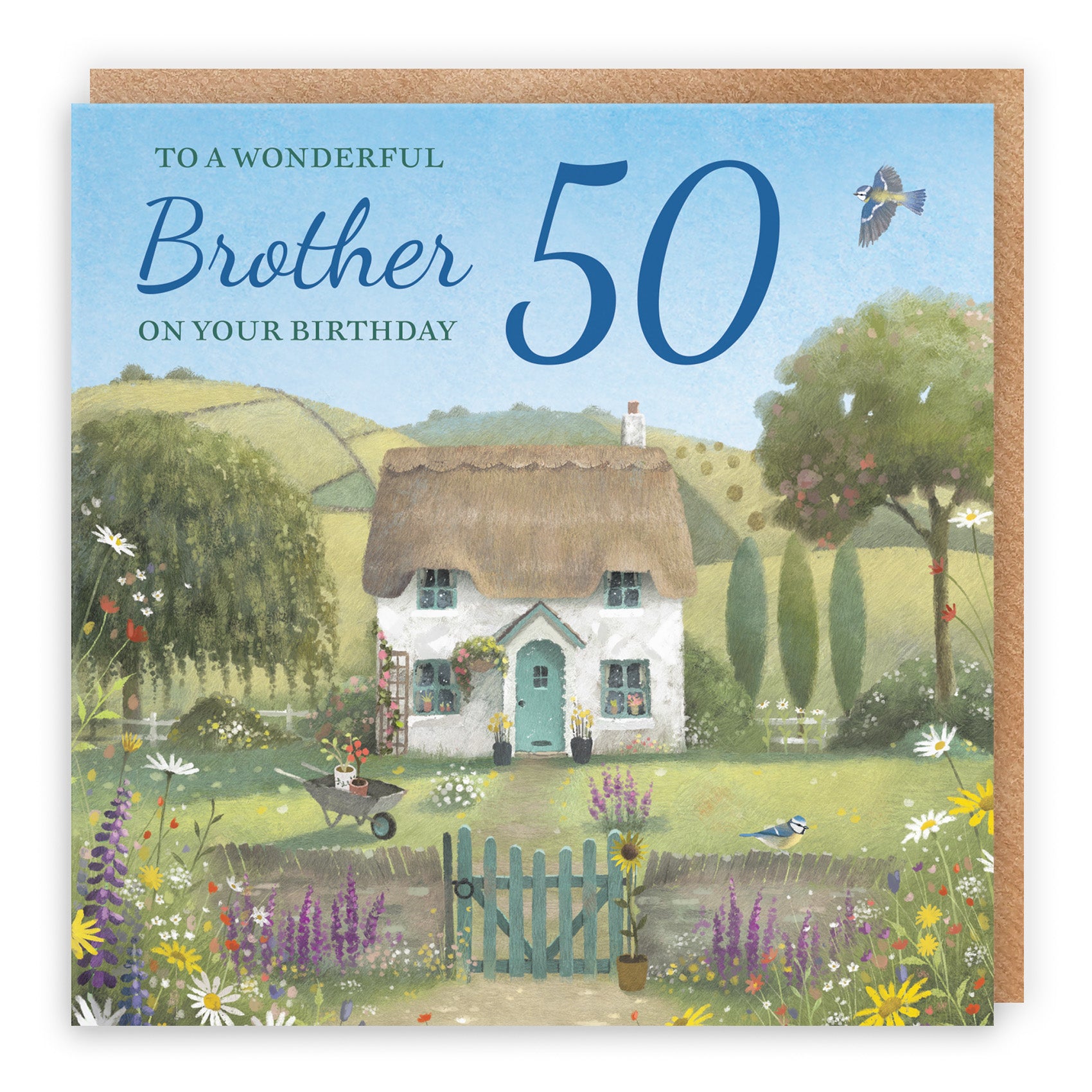 Thatched Cottage Birthday Card Milo's Gallery