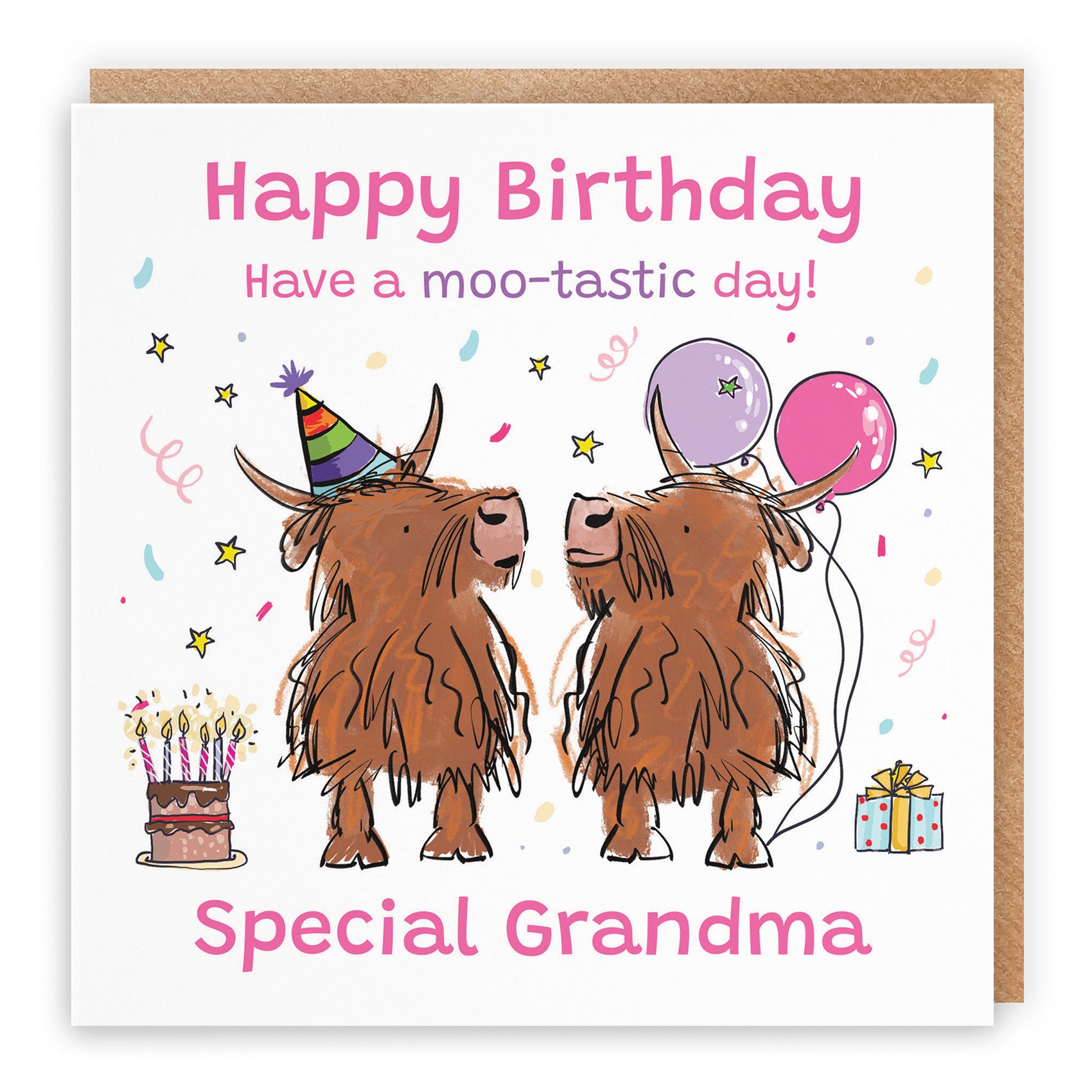 Highland Cows Birthday Card Animal Party