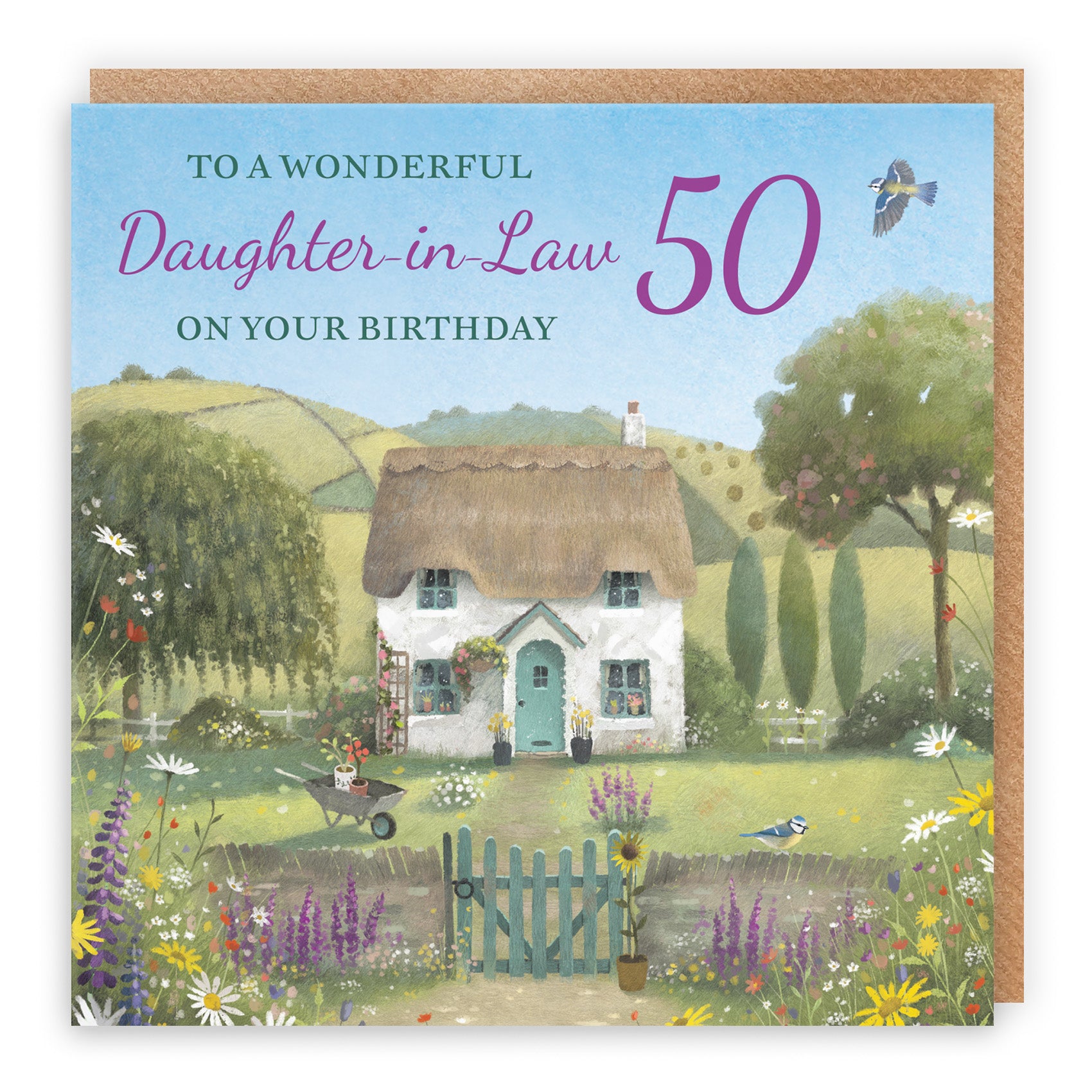 Thatched Cottage Birthday Card Milo's Gallery
