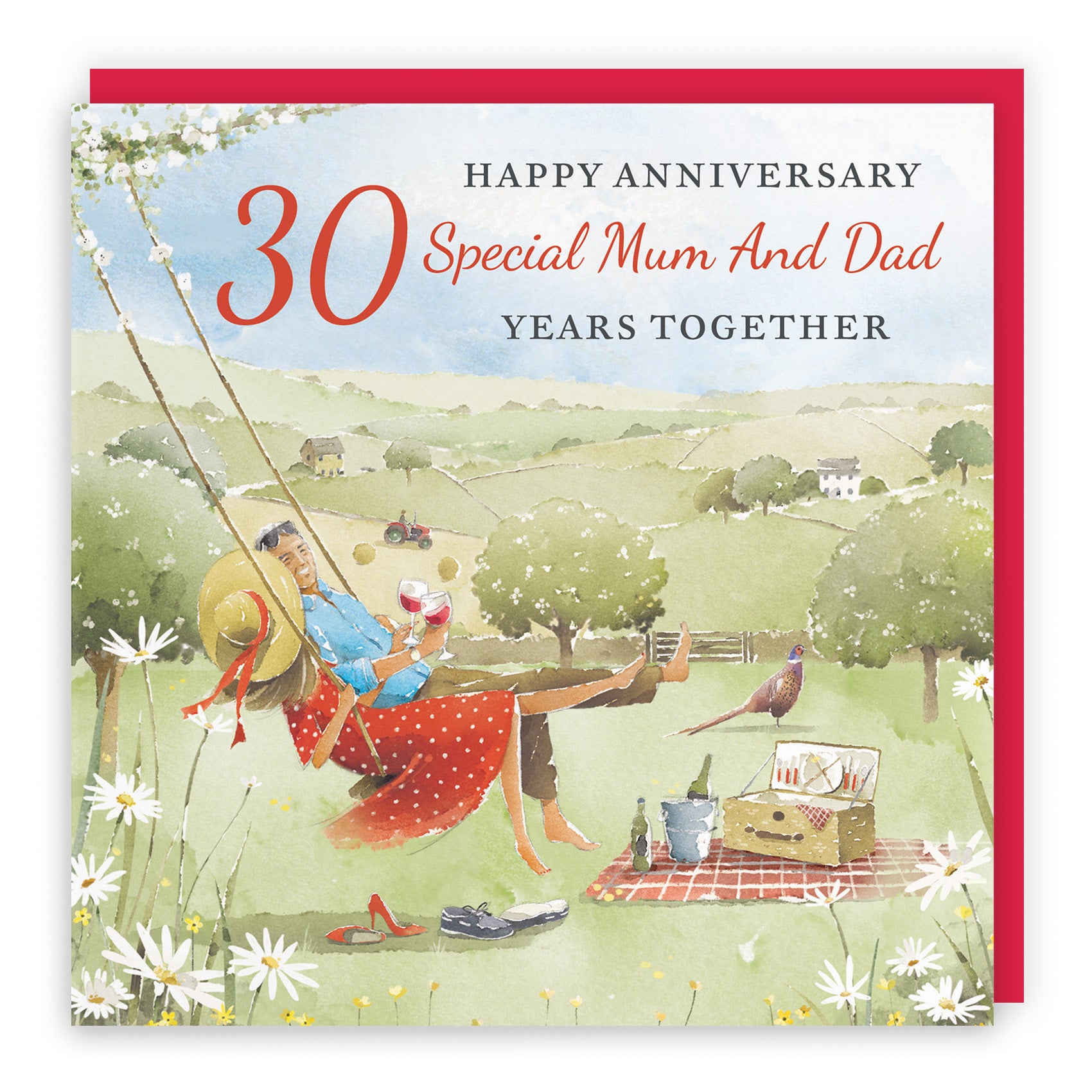 Meadow Picnic Anniversary Card Milo's Gallery