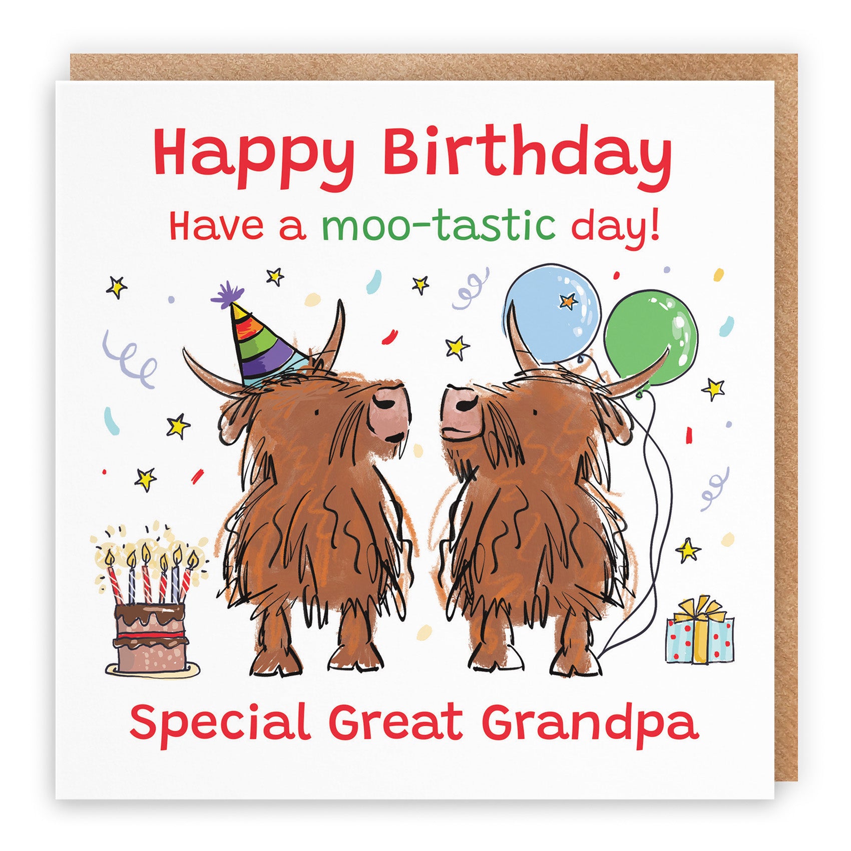 Highland Cows Birthday Card Animal Party