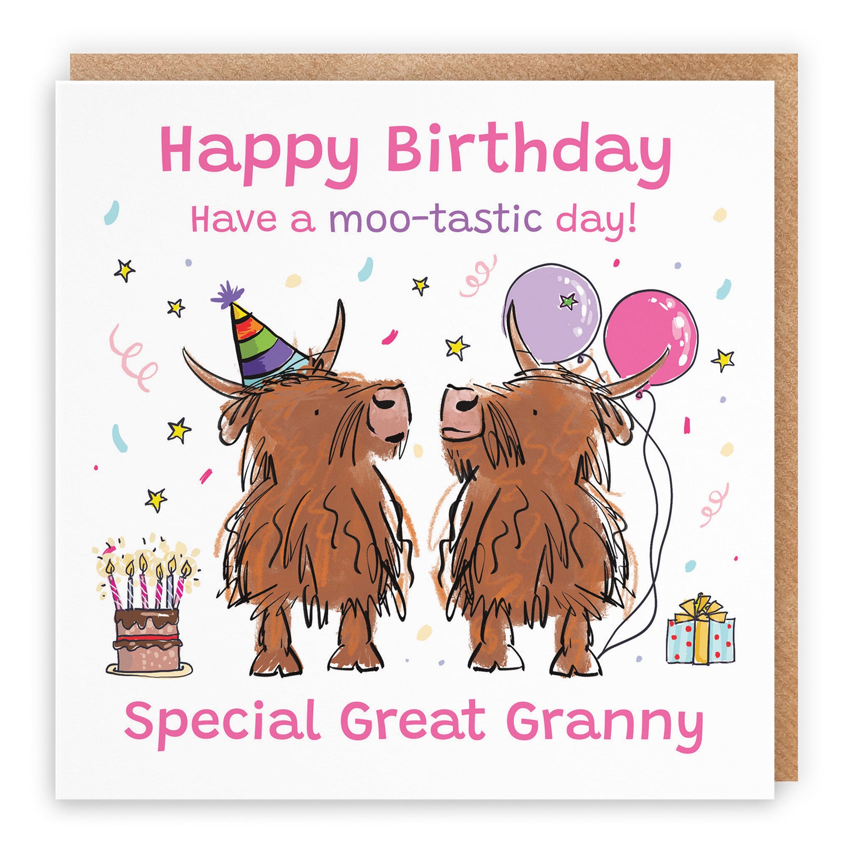 Highland Cows Birthday Card Animal Party