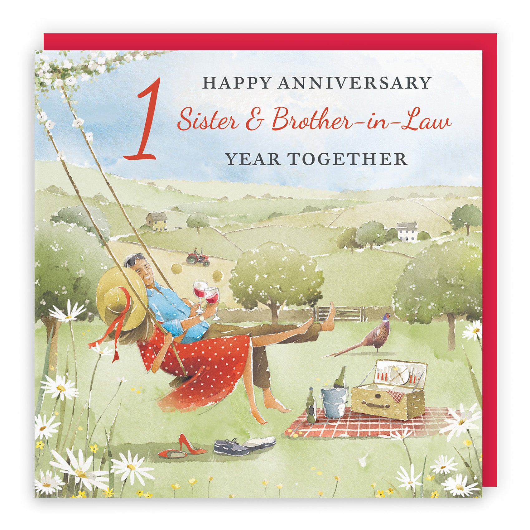 Meadow Picnic Anniversary Card Milo's Gallery