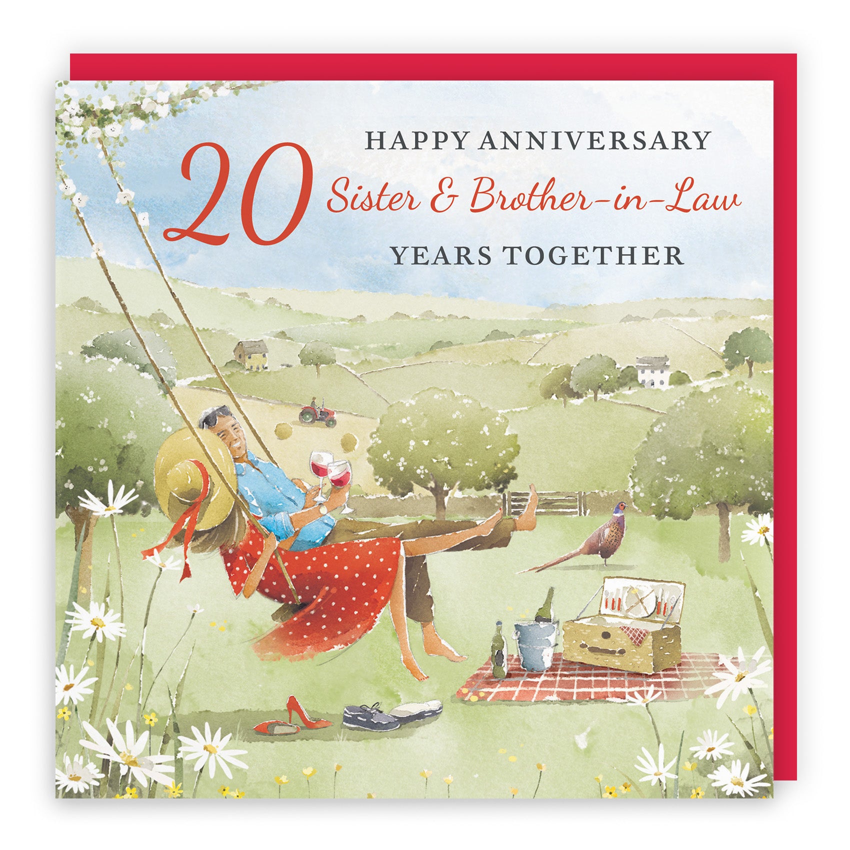 Meadow Picnic Anniversary Card Milo's Gallery