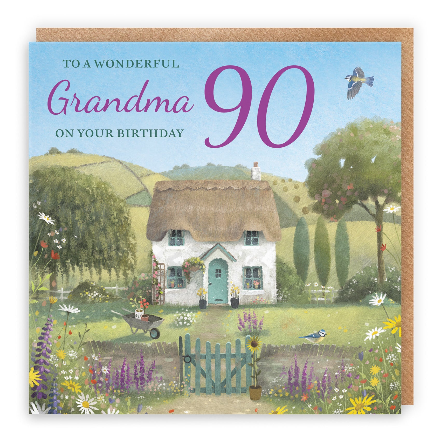 Thatched Cottage Birthday Card Milo's Gallery