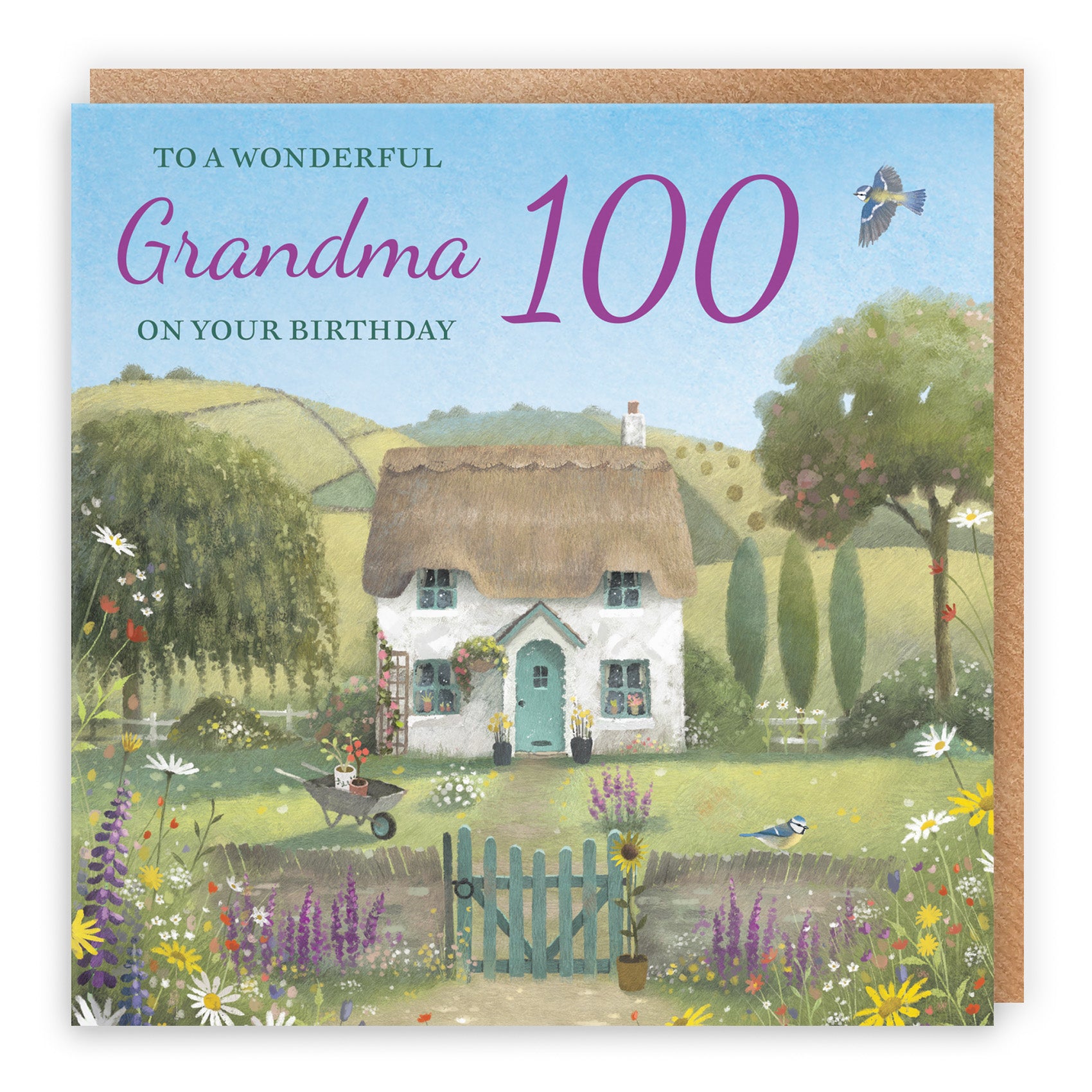 Thatched Cottage Birthday Card Milo's Gallery