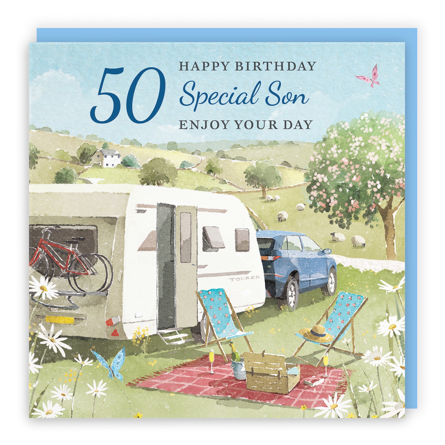 Caravan Holiday Birthday Card Milo's Gallery