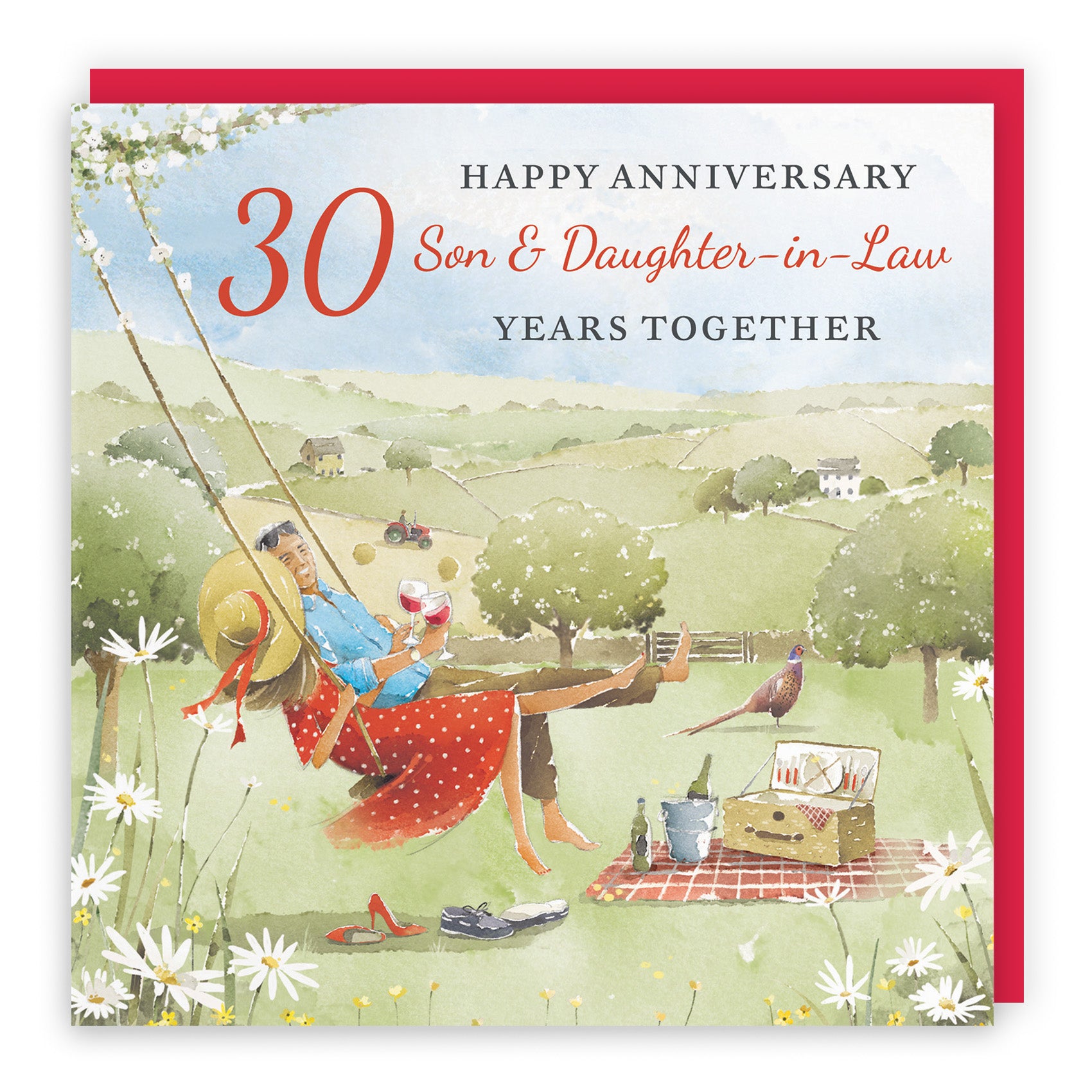 Meadow Picnic Anniversary Card Milo's Gallery