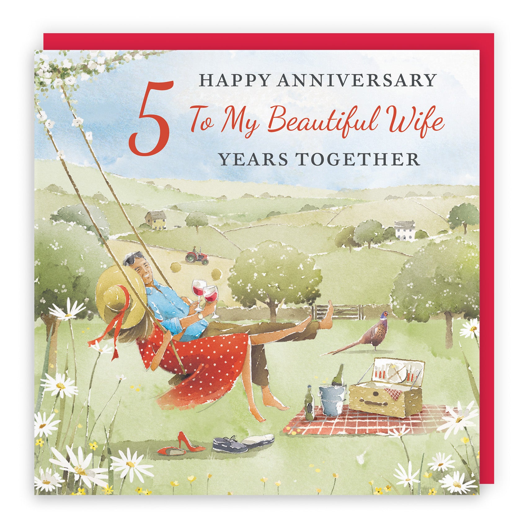 Meadow Picnic Anniversary Card Milo's Gallery