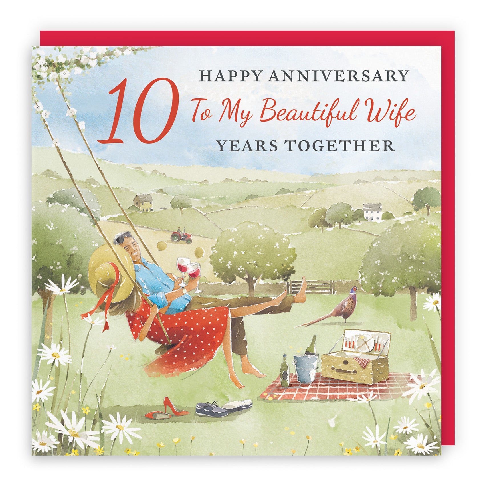 Meadow Picnic Anniversary Card Milo's Gallery