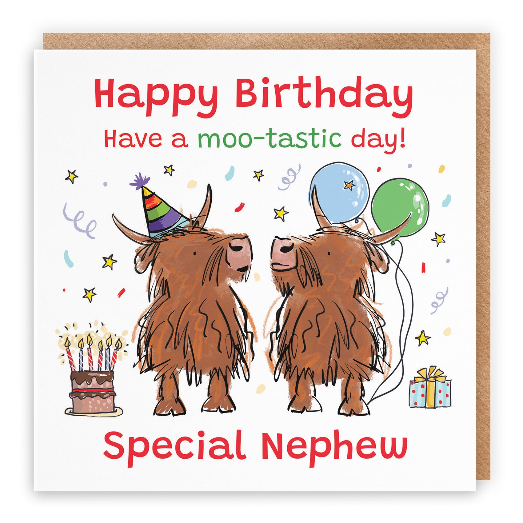Highland Cows Birthday Card Animal Party