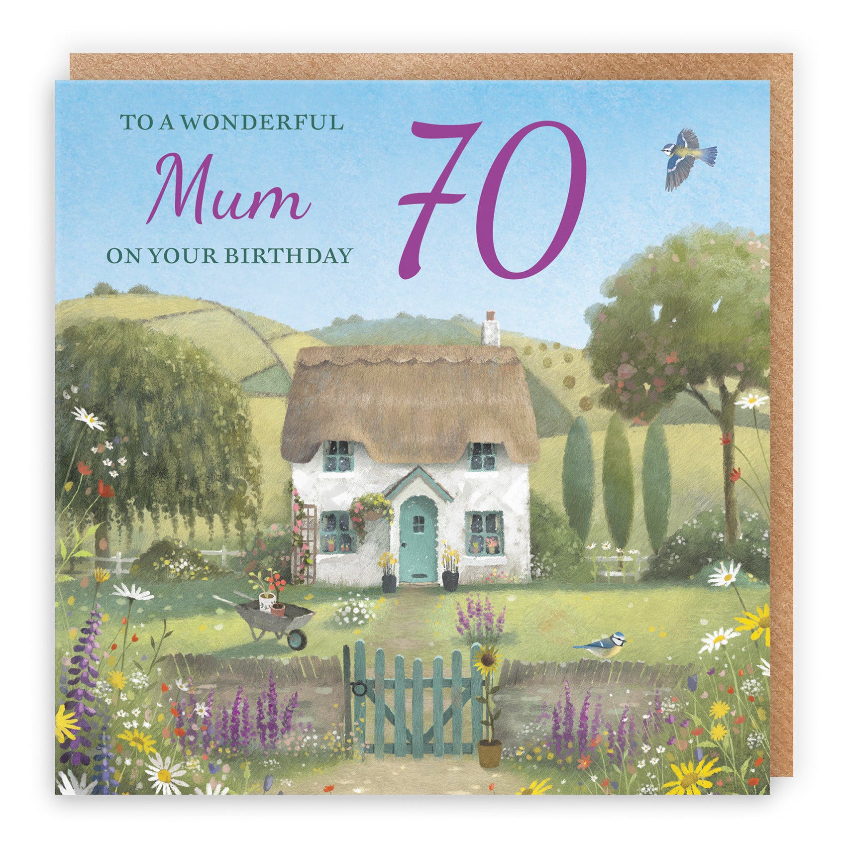 Thatched Cottage Birthday Card Milo's Gallery