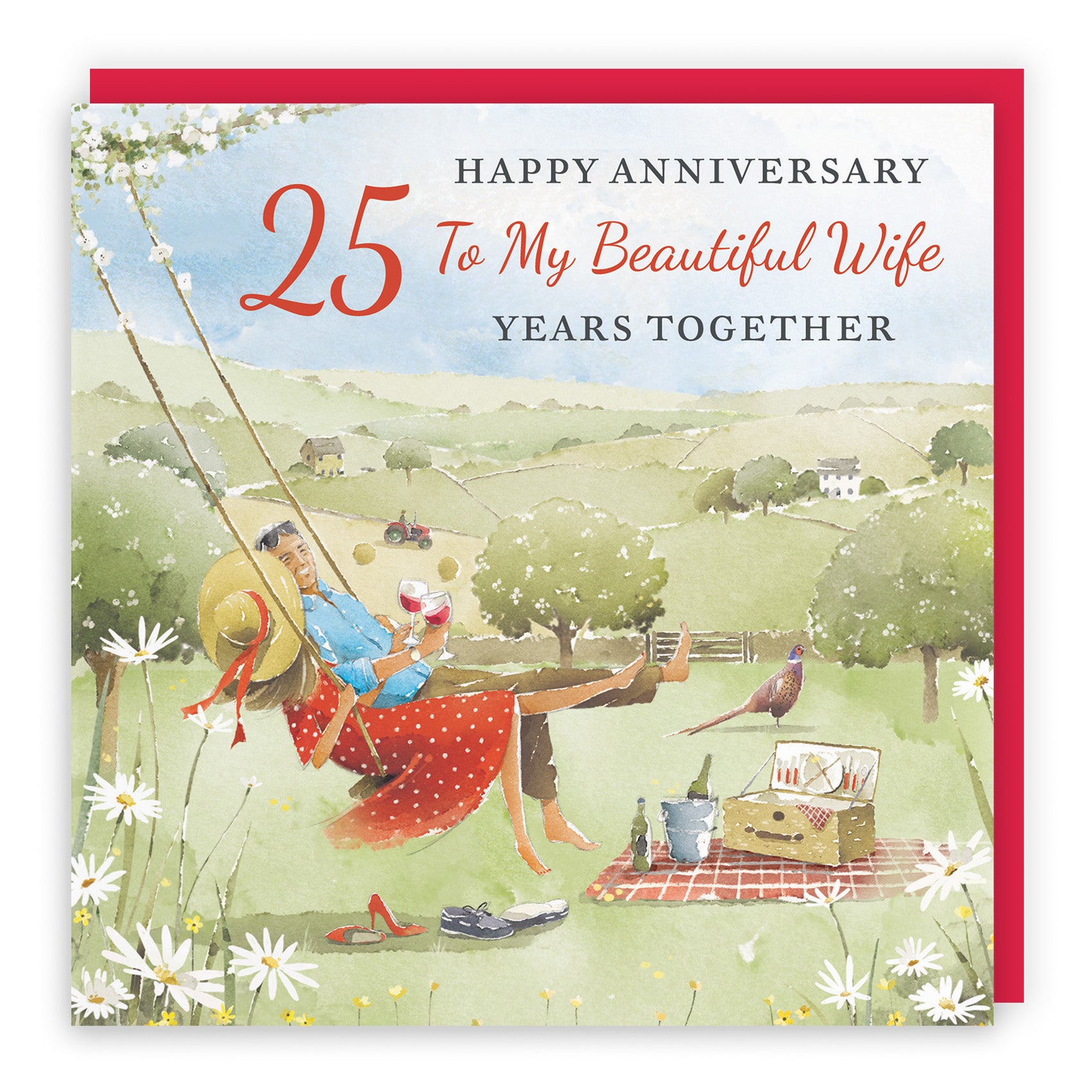Meadow Picnic Anniversary Card Milo's Gallery